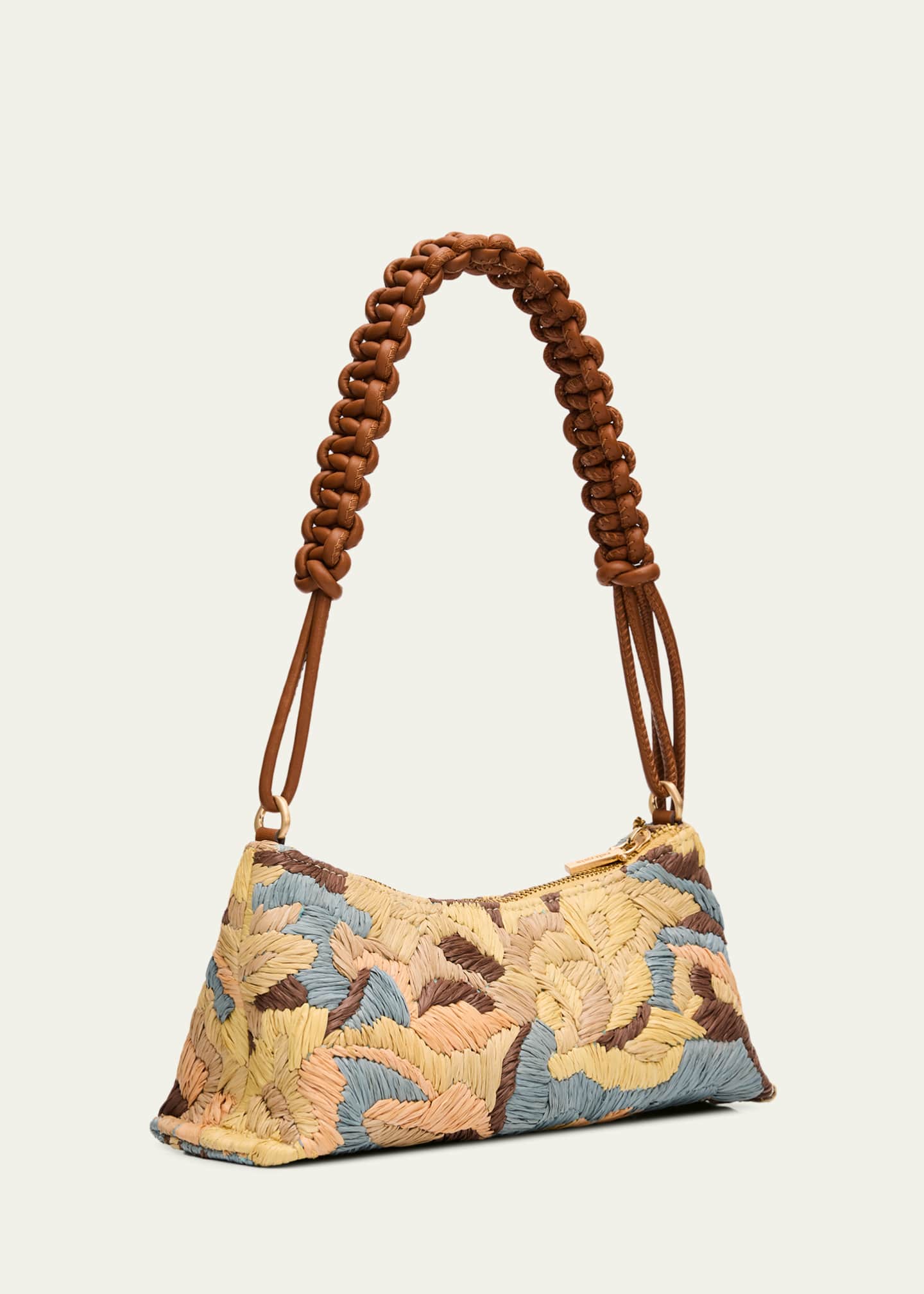 Cult Gaia Osa Braided-Strap Raffia Shoulder Bag - Bergdorf Goodman