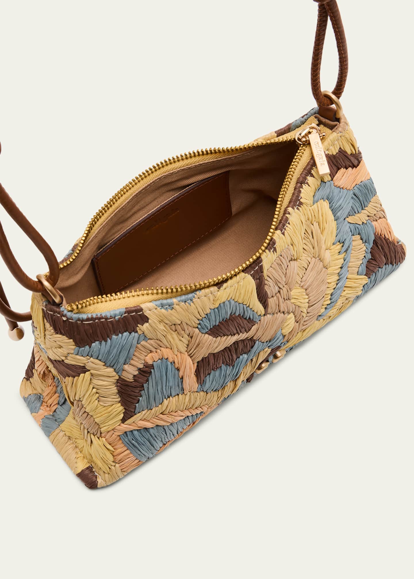 Cult Gaia Osa Braided-Strap Raffia Shoulder Bag - Bergdorf Goodman
