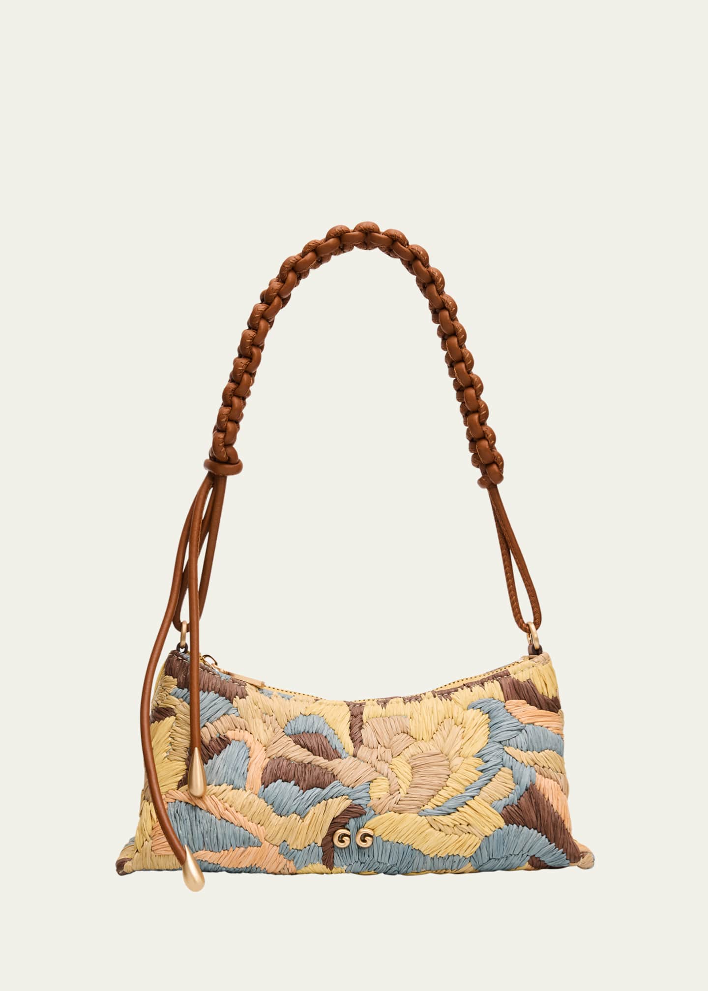 Cult Gaia Osa Braided-Strap Raffia Shoulder Bag - Bergdorf Goodman