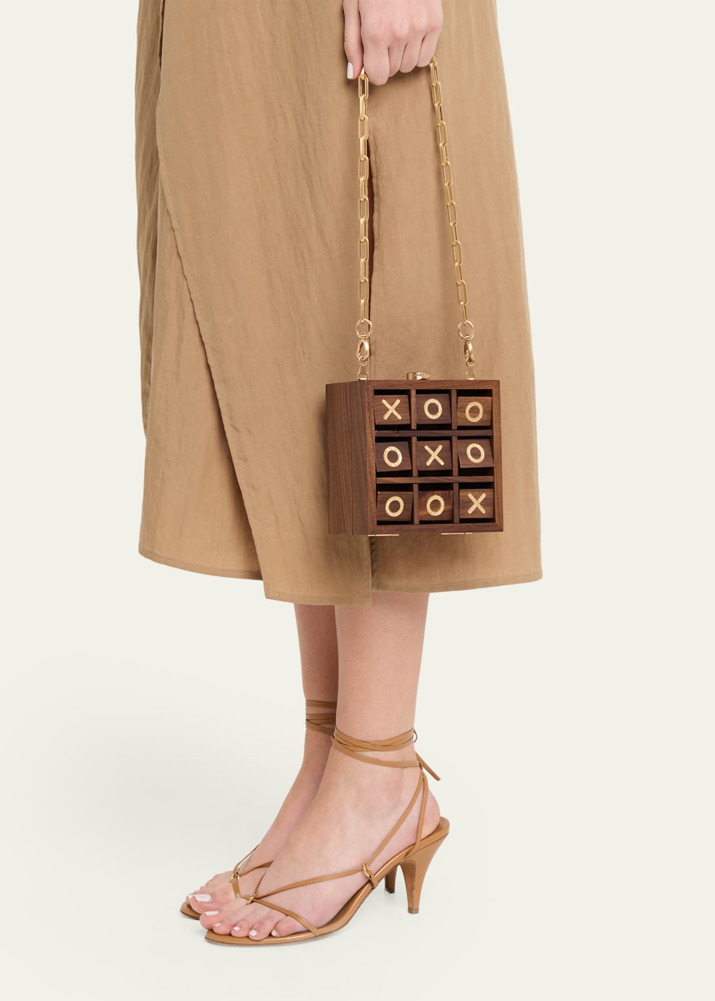 Cult Gaia Tic Tac Toe Wood Clutch Bag - Bergdorf Goodman