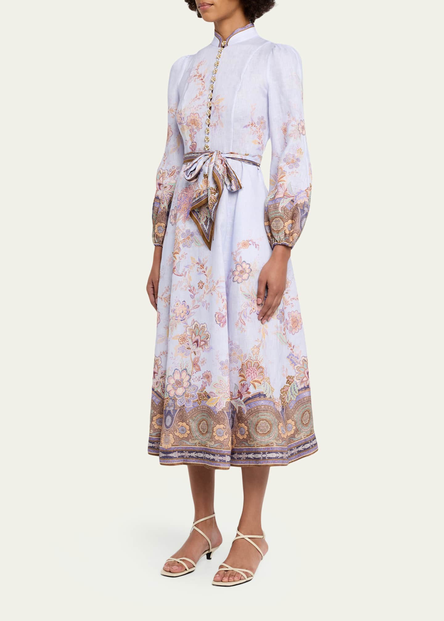 button dress long Captivating Lace Tie-Waist Button Down Maxi Dress in Pink Pink S