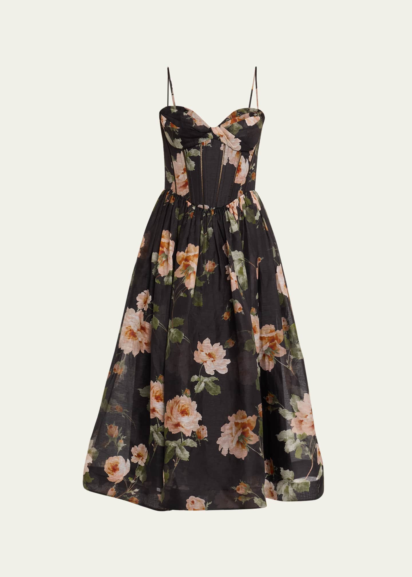 zimmermann corset dress dawning up shoulder straps Amelie Corset Dress