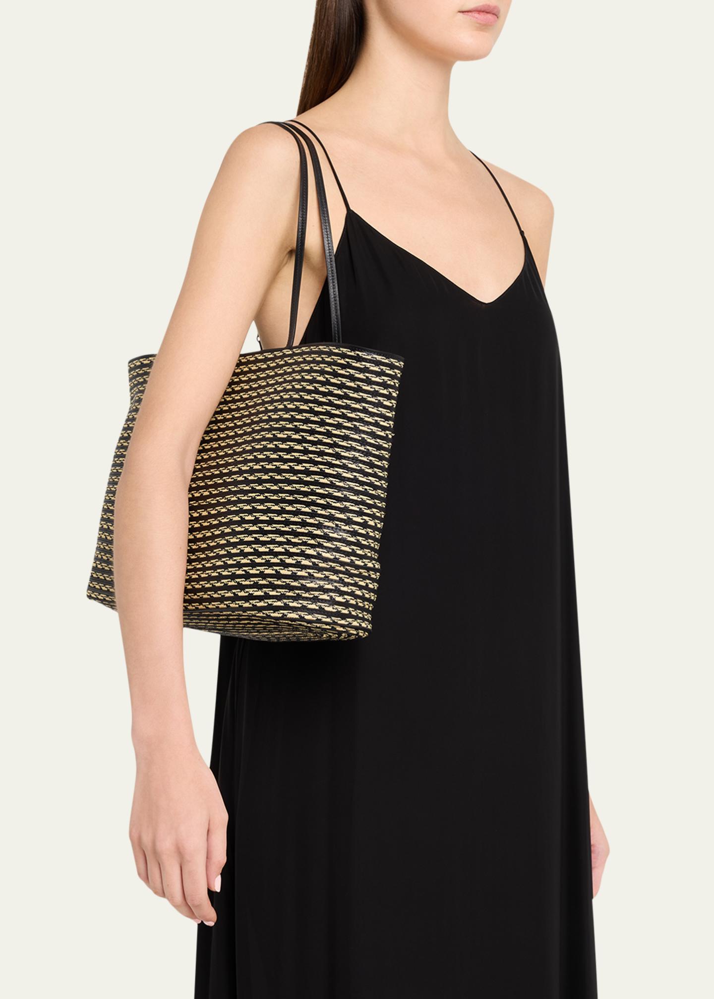 The Row Beau Striped Raffia & Leather Tote Bag - Bergdorf Goodman