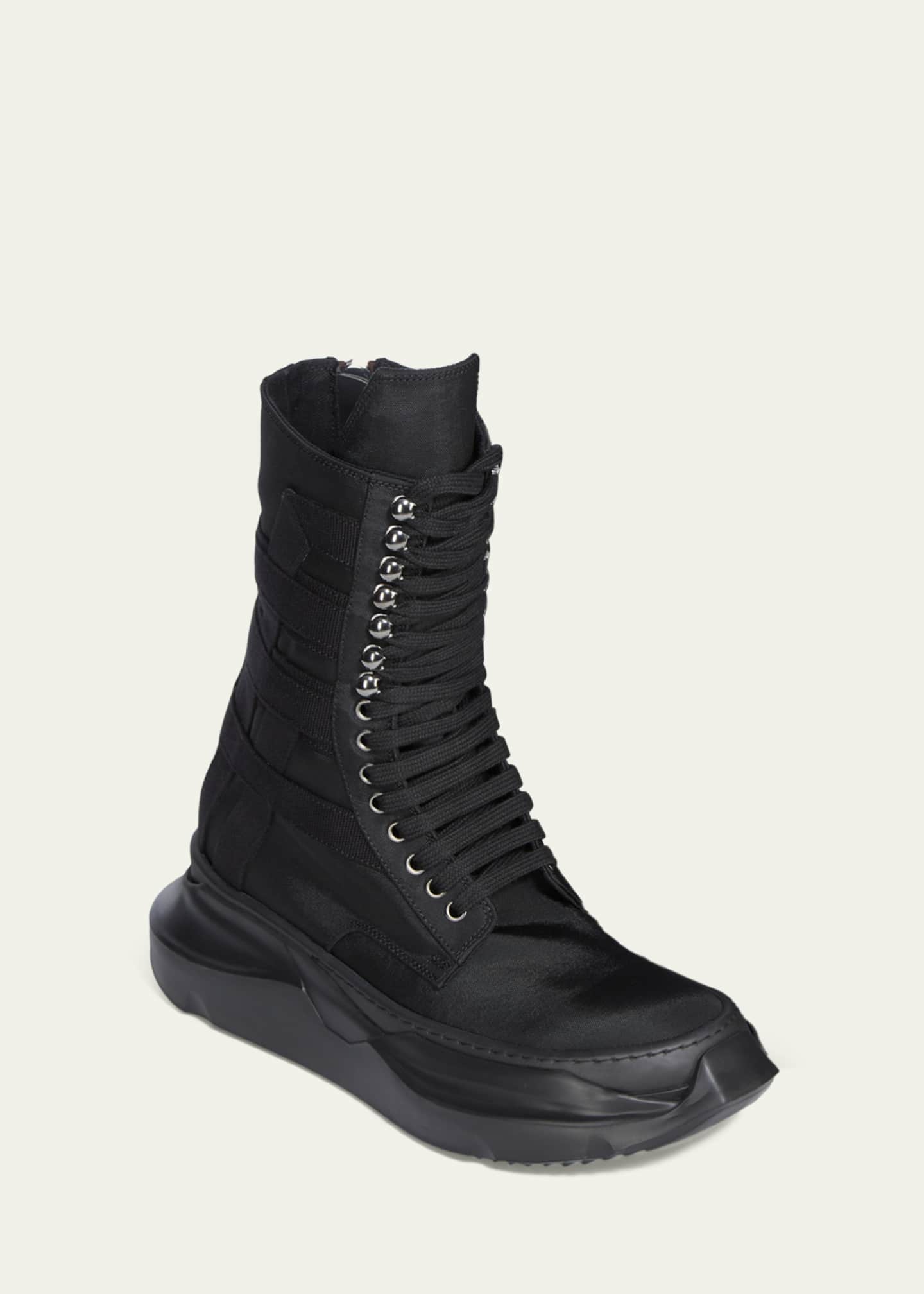 Rick Owens Men's Low Army Abstract Combat Boots - Bergdorf Goodman
