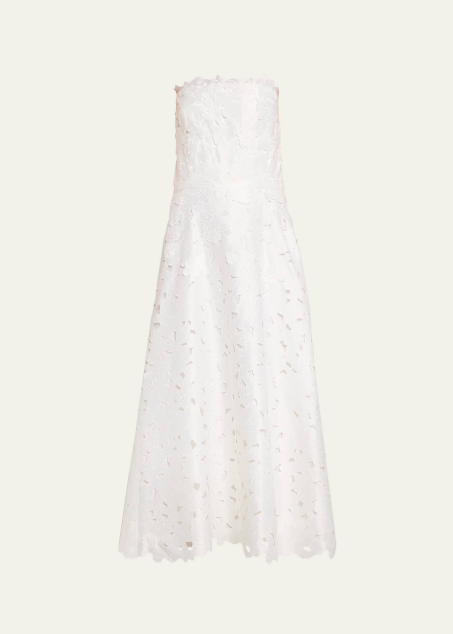Costarellos Vella Strapless A-Line Midi Dress - Bergdorf Goodman
