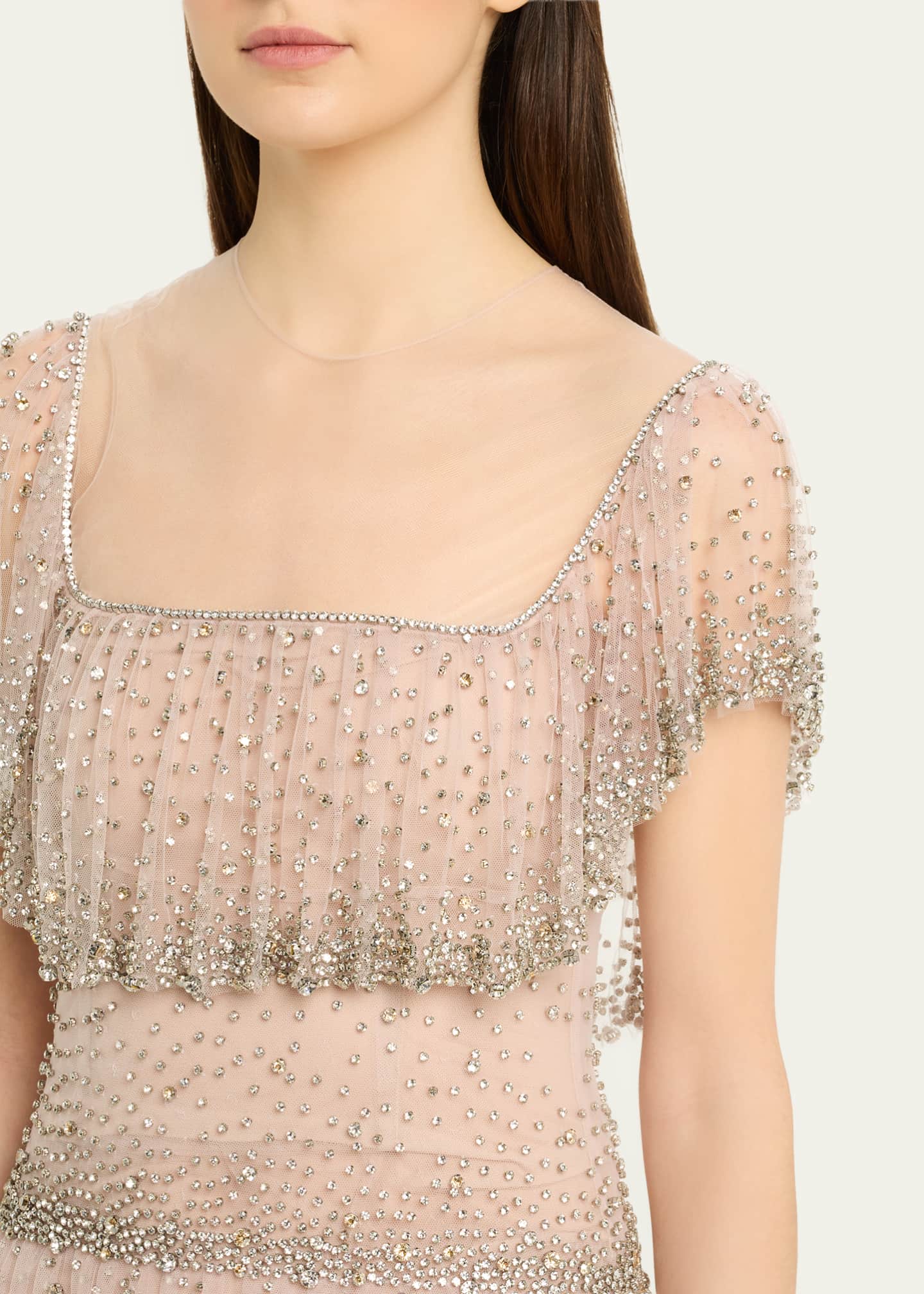costarellos gold dress Buy Costarellos Gold Gold Embellished Layered Gown For Women Online