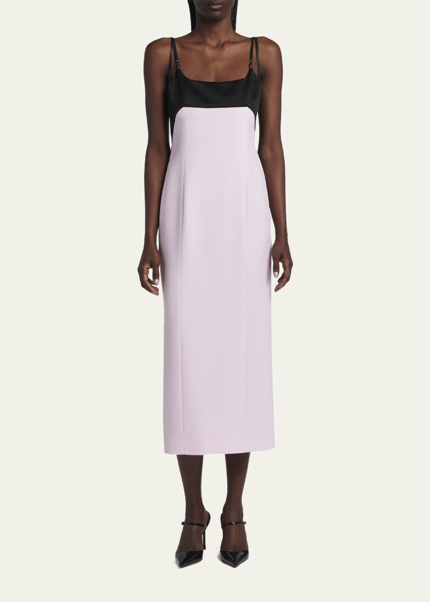knee length dresses for ladies Tom Ford for Gucci F/W 2001 Black Silk Midi Dress with Side Slit  THE WAY  WE WORE