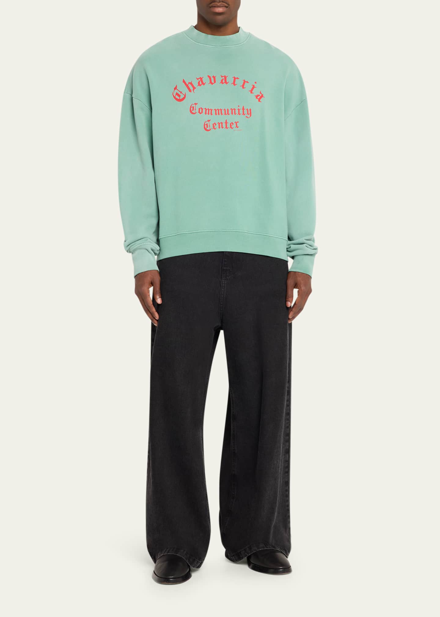 Willy Chavarria Men's Hooligan Cotton Crewneck Sweater - Bergdorf