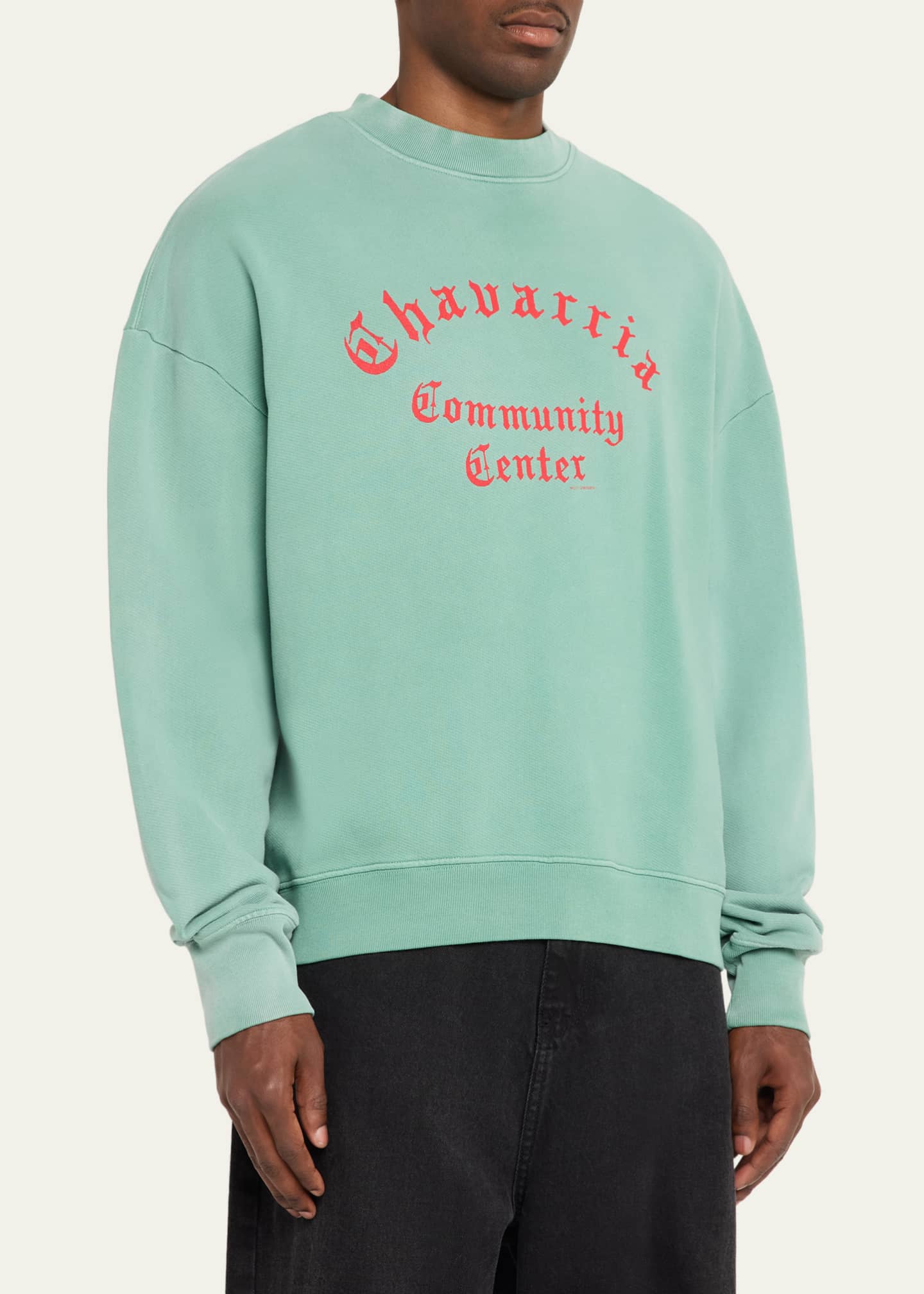 Willy Chavarria Men's Hooligan Cotton Crewneck Sweater - Bergdorf