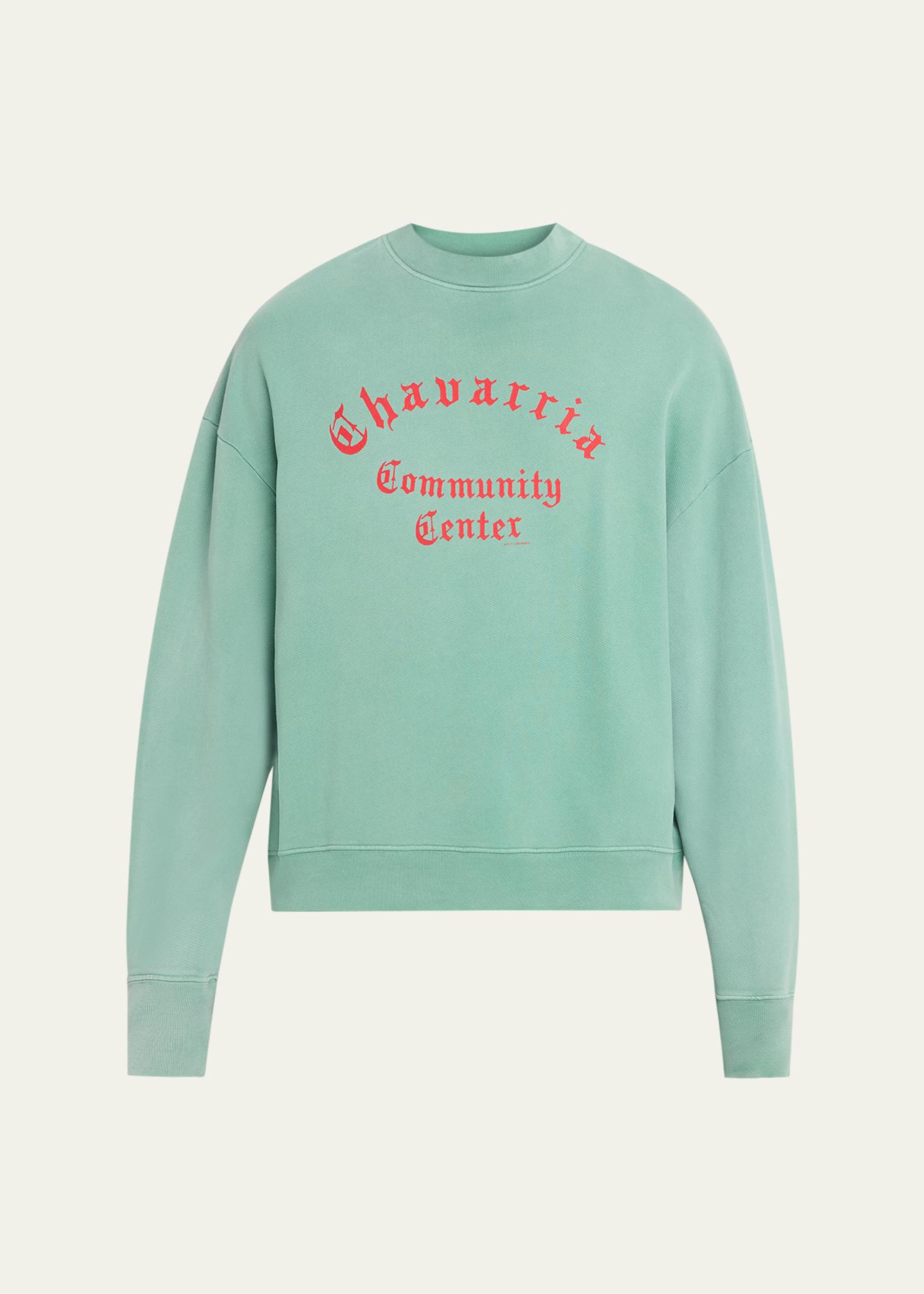 Willy Chavarria Men's Hooligan Cotton Crewneck Sweater - Bergdorf