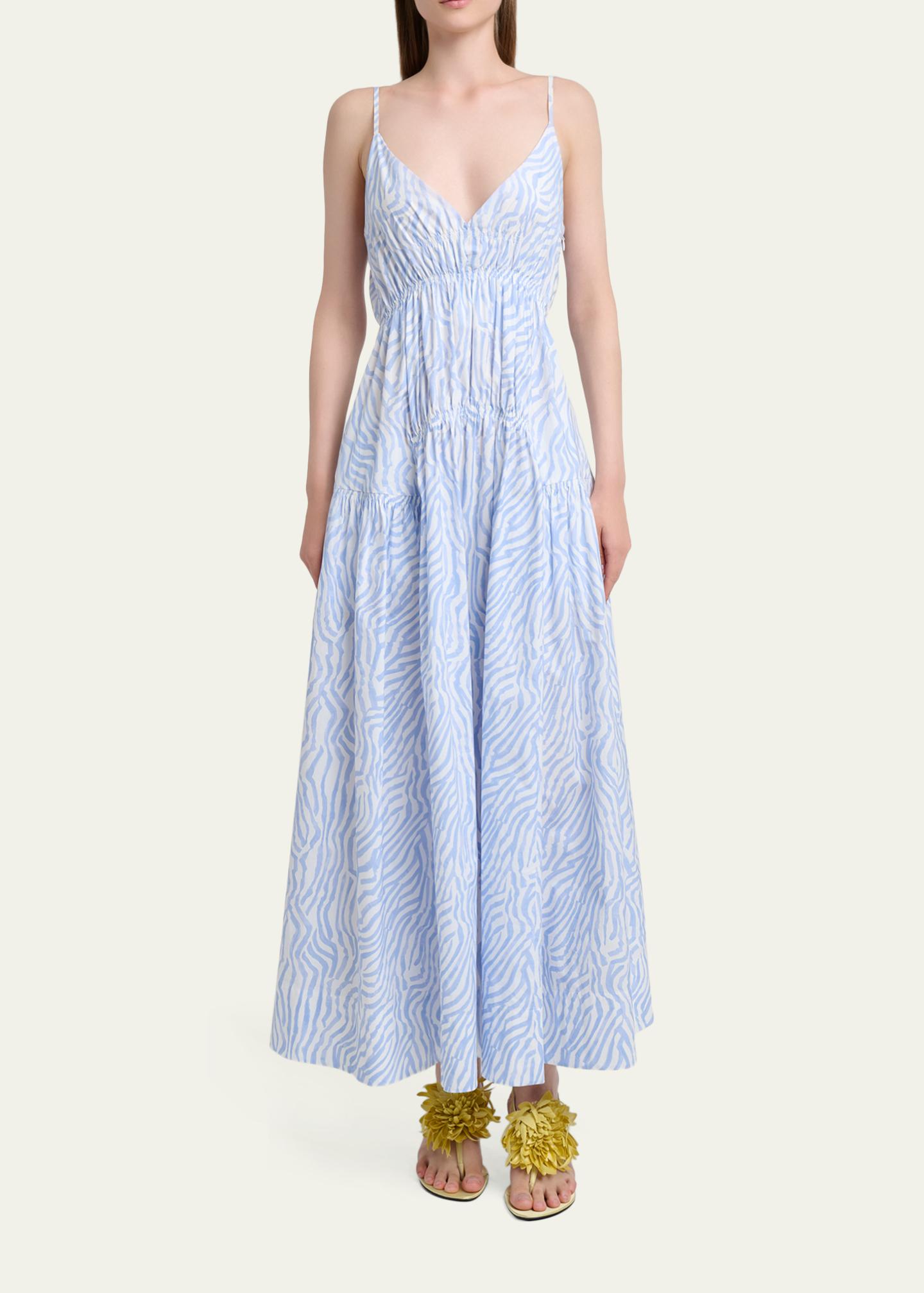 Proenza Schouler White Label Michelyn Shirred Empire-Waist Sleeveless ...