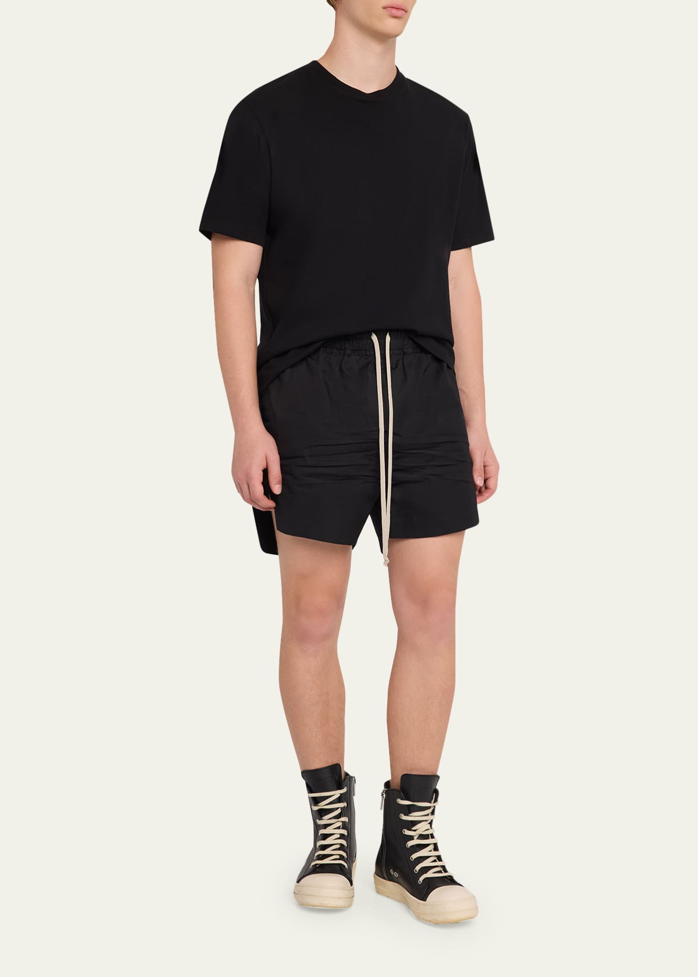 Rick Owens Men's Cotton Maxi-Drawstring Shorts - Bergdorf Goodman