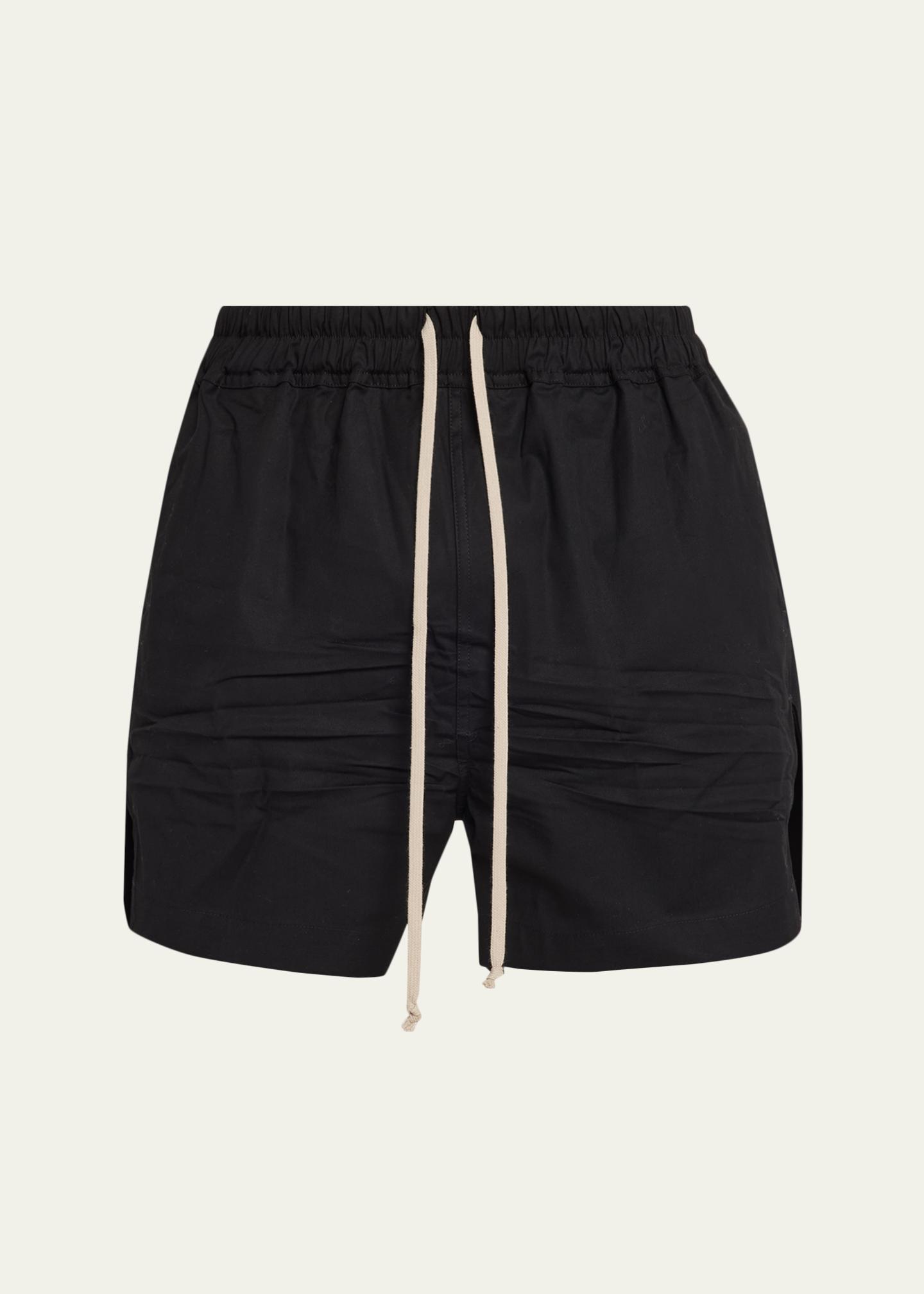 Rick Owens cotton shorts (ブラック) Rick Owens Men's Cotton Maxi-Drawstring Shorts - Bergdorf Goodman
