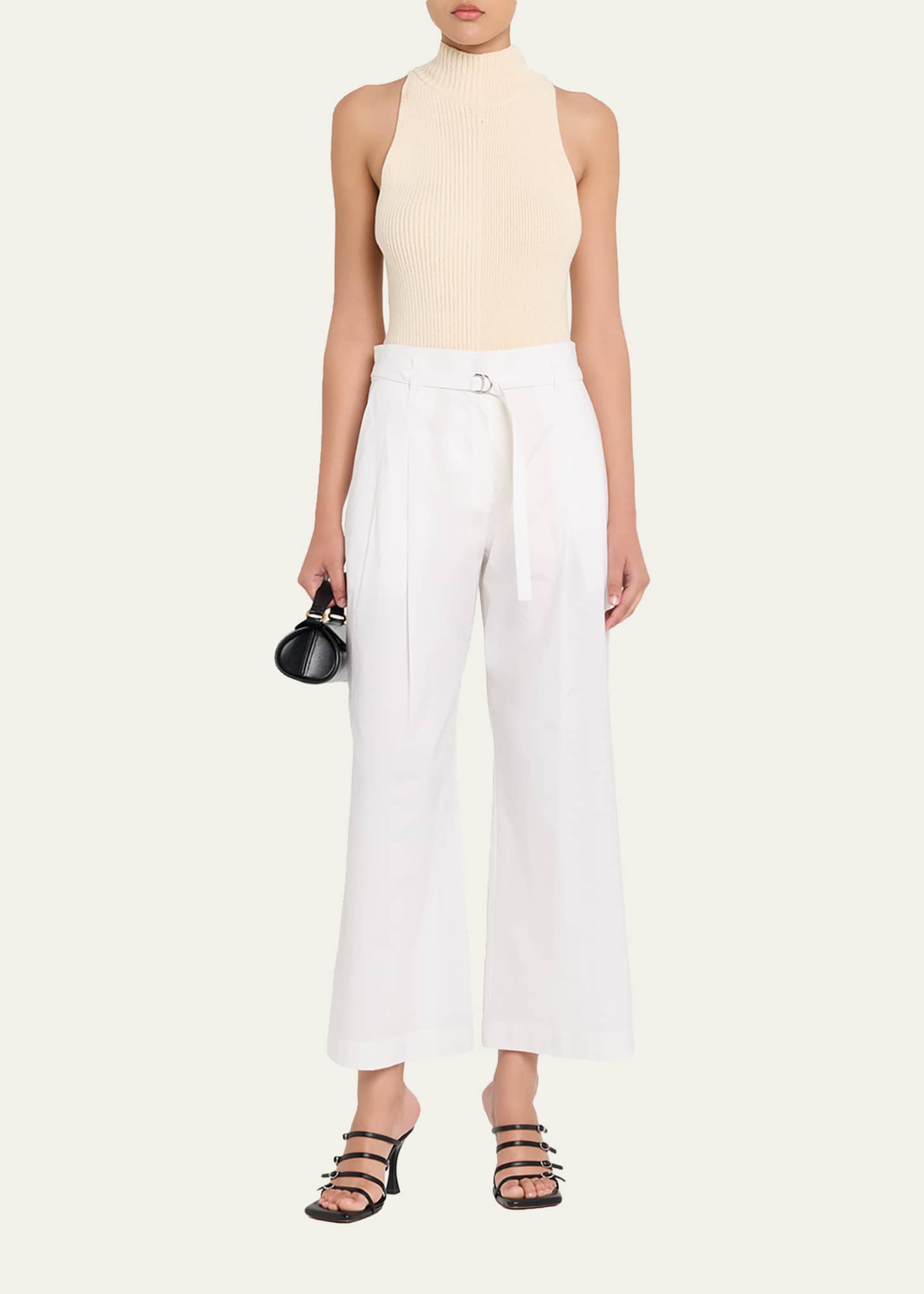 Proenza Schouler White Label Cropped Raver Pants in Poplin