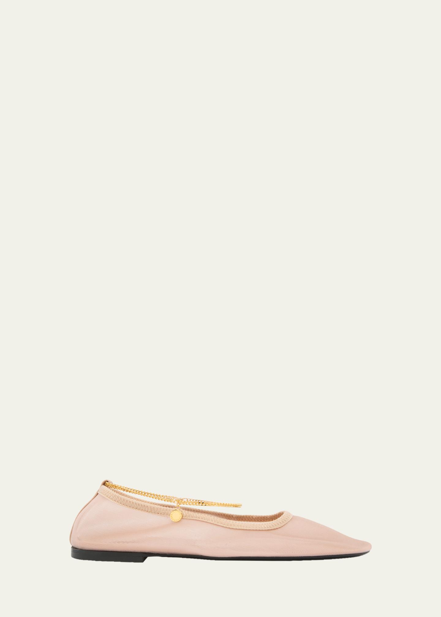 Stella McCartney Mesh Anklet Ballerina Flats - Bergdorf Goodman