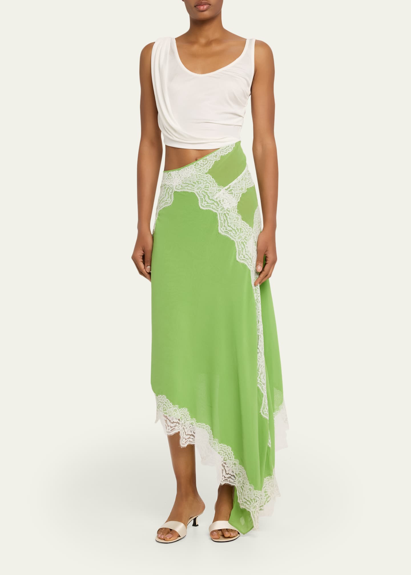 christopher esber shirt dress Christopher Esber Verve Twisted Tank Dress in White,Green