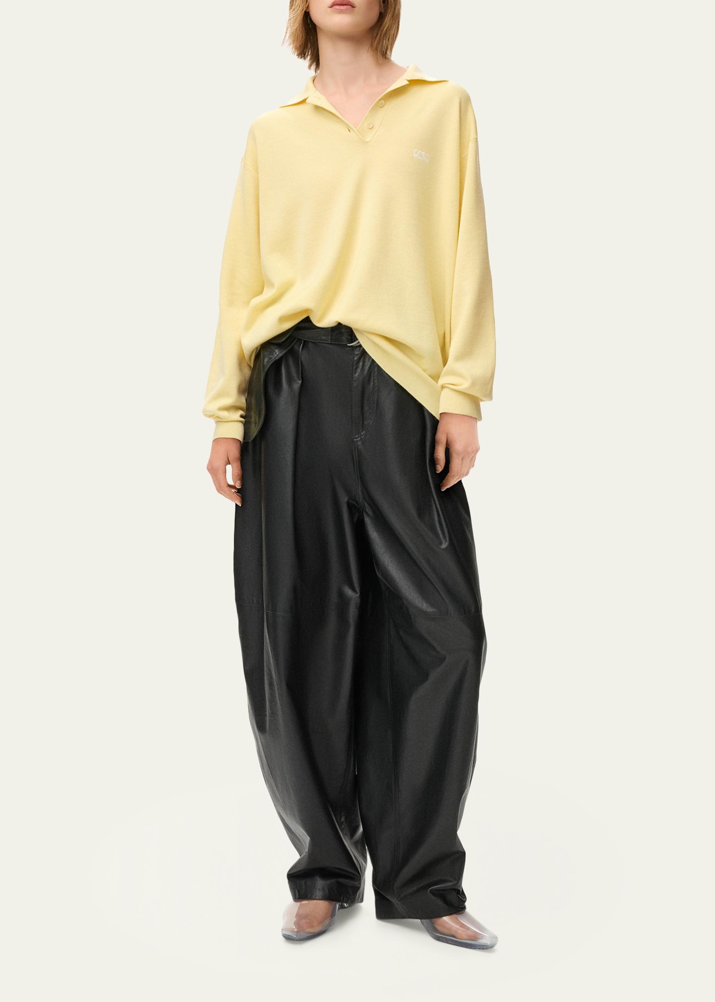 LOEWE Oversized Cashmere Polo Sweater - Bergdorf Goodman