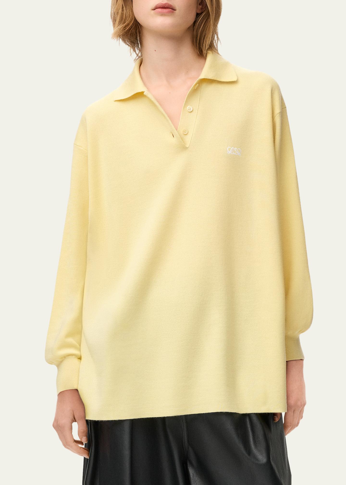 LOEWE Oversized Cashmere Polo Sweater - Bergdorf Goodman