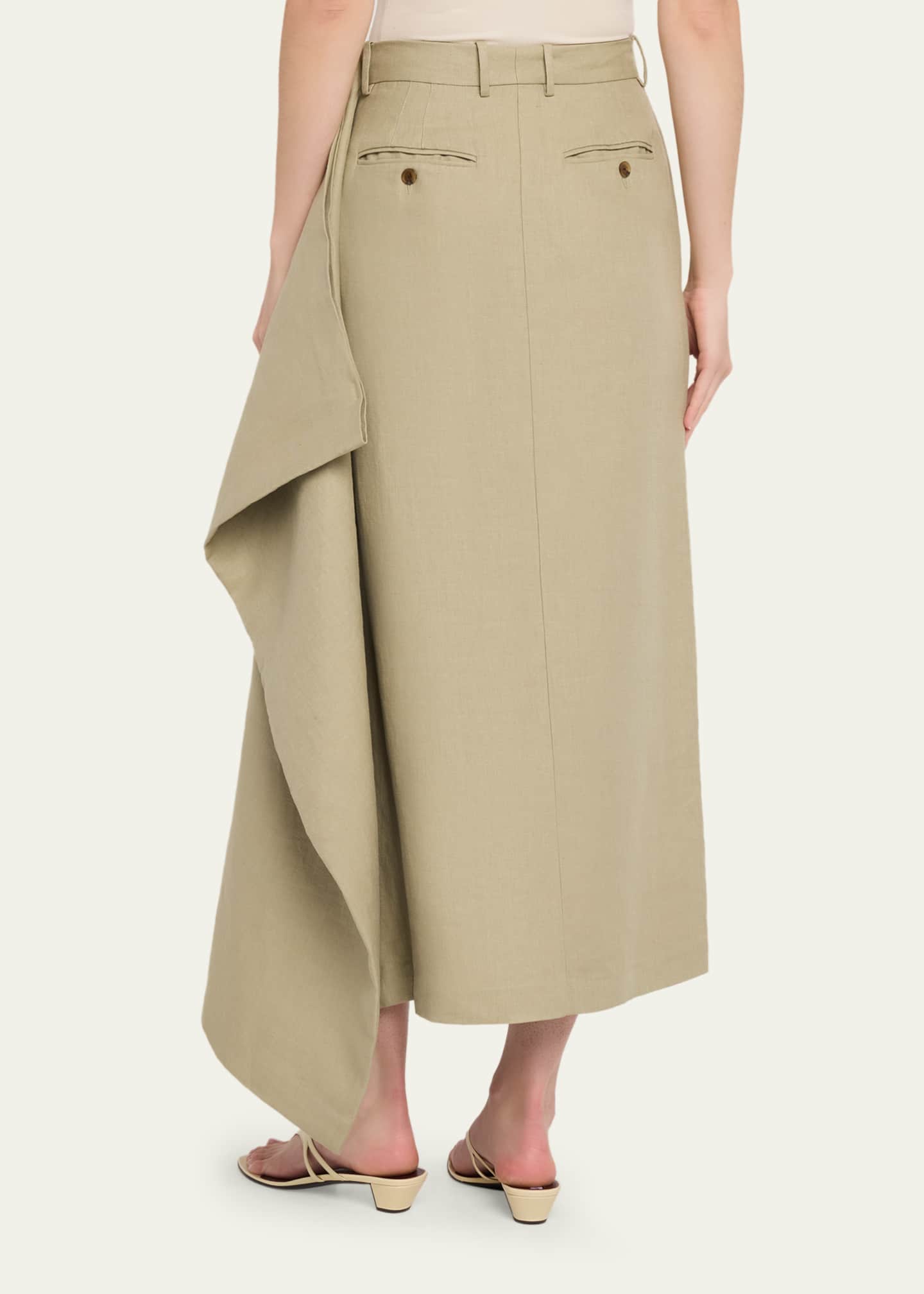Heirlome Augusta Midi Skirt in Linen - Bergdorf Goodman