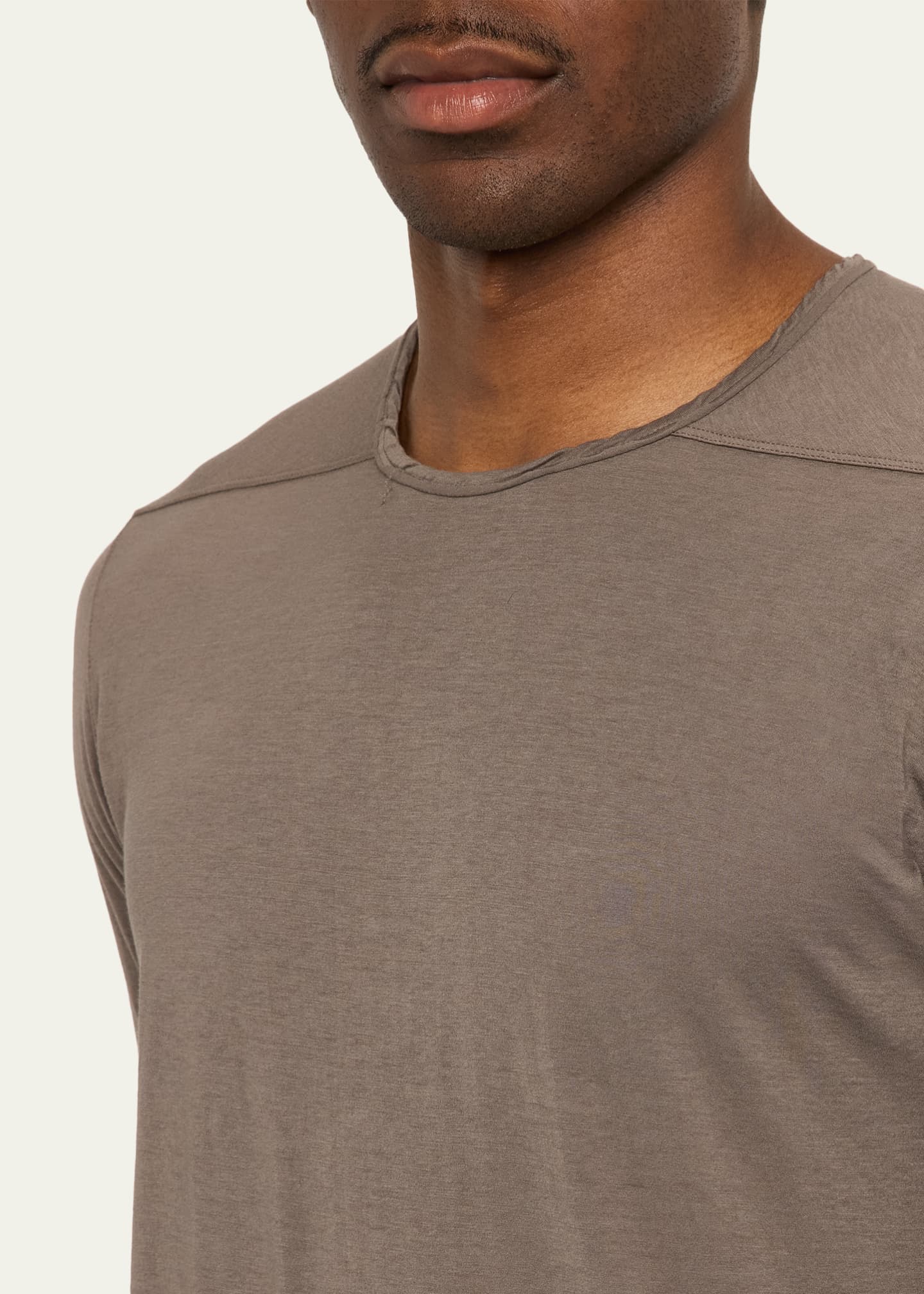 DRKSHDW RICK OWENS Men's Cotton Front Yoke Long-Sleeve T-Shirt