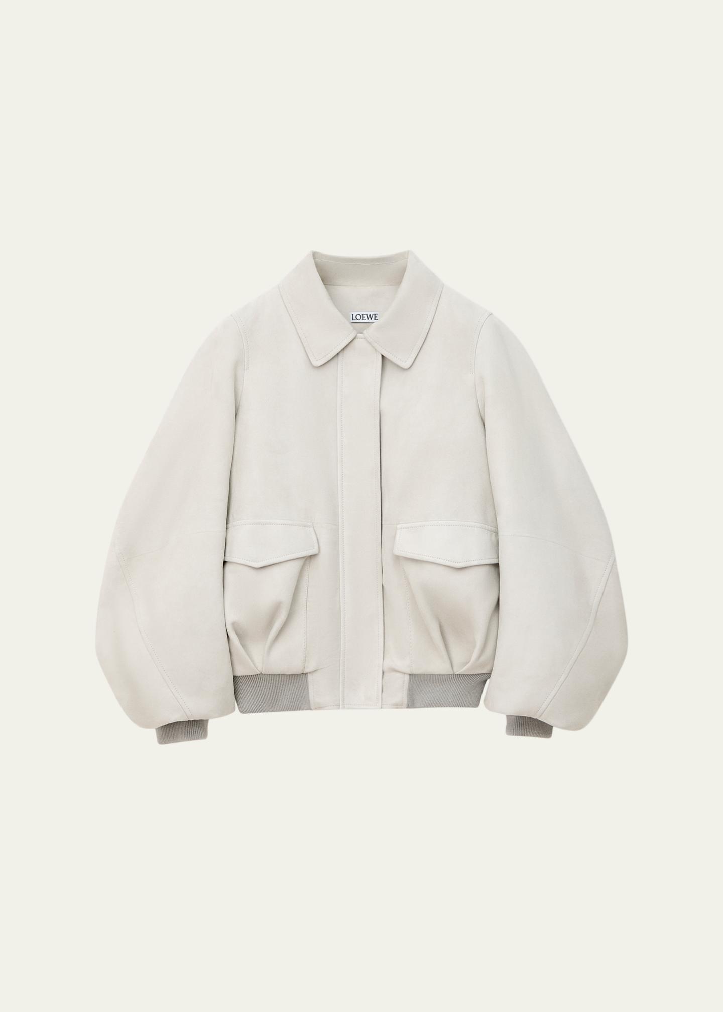 LOEWE ジャケット/40 LOEWE Suede Oversized Bomber Jacket - Bergdorf Goodman