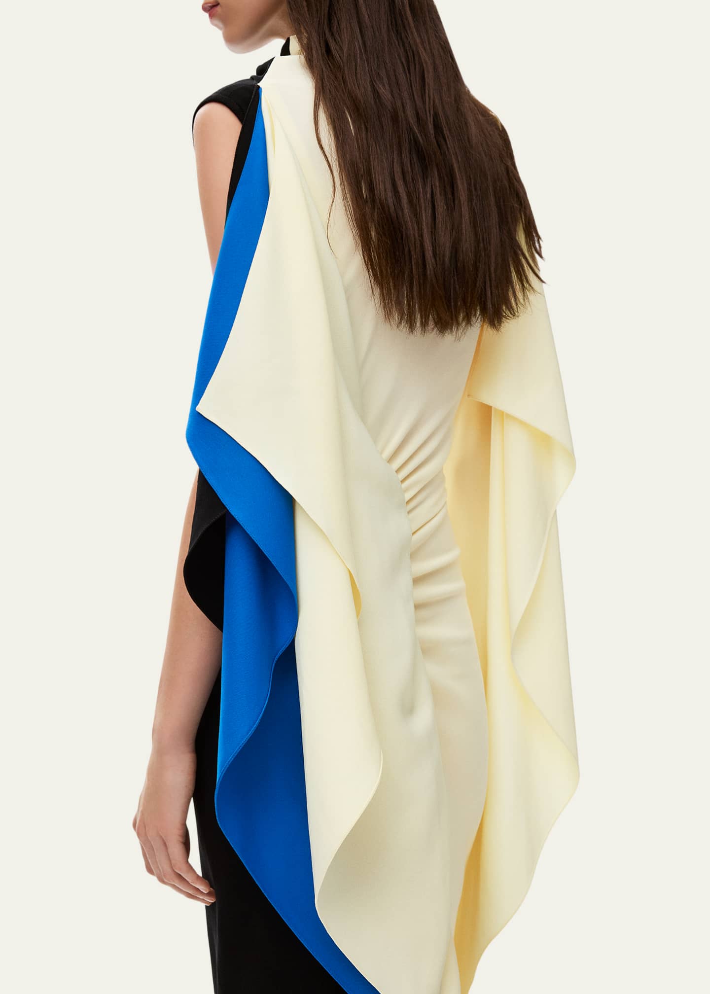 loewe asymmetric dress Loewe Layered-Panel Asymmetric-Hem Midi Dress
