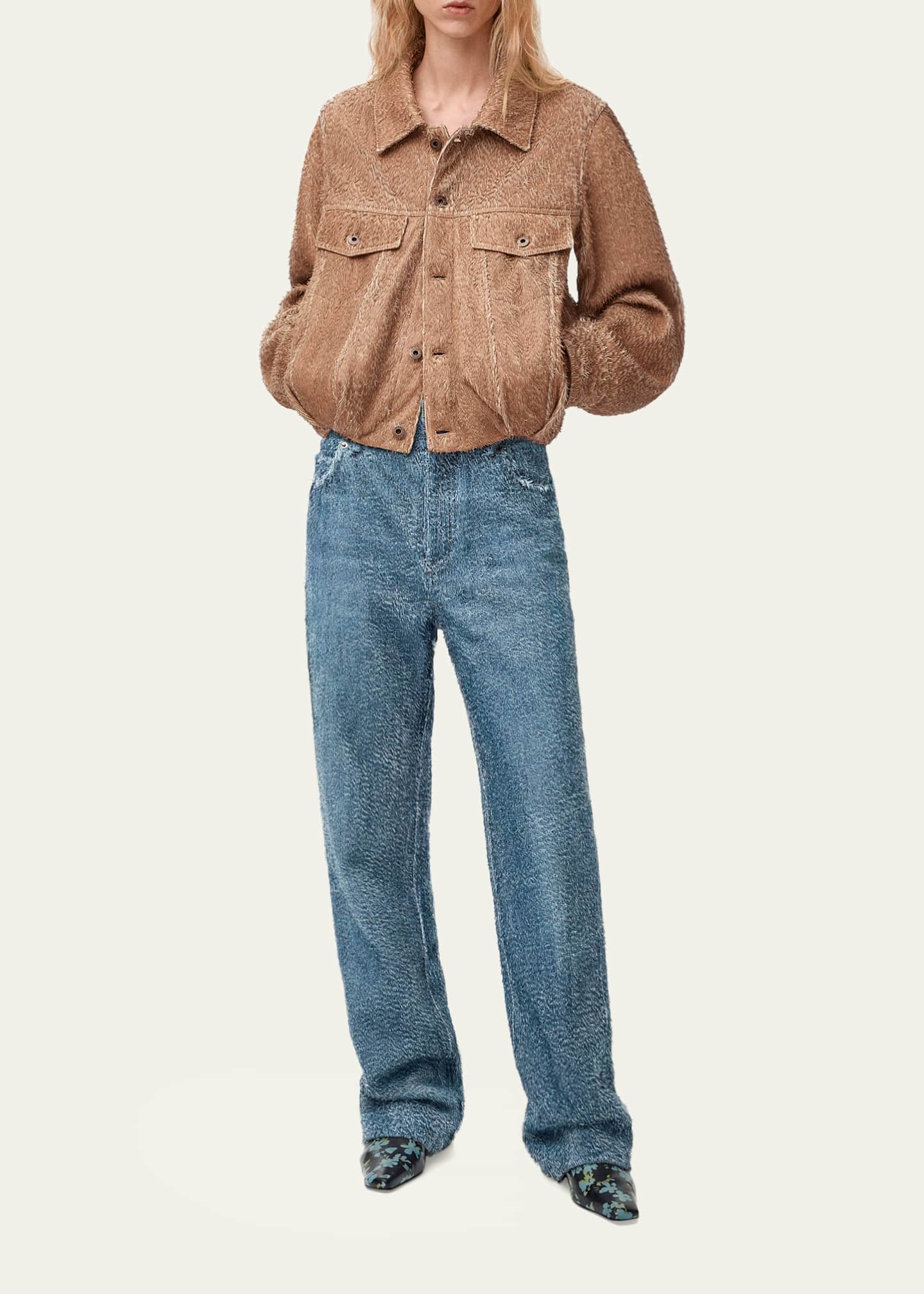 Loewe Fringed Leather Balloon Jacket - Bergdorf Goodman