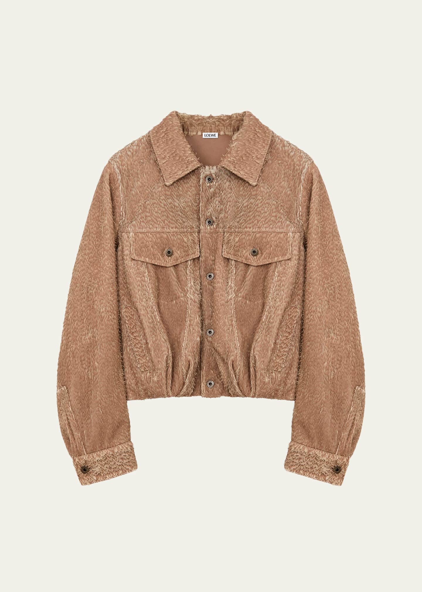 Loewe Fringed Leather Balloon Jacket - Bergdorf Goodman