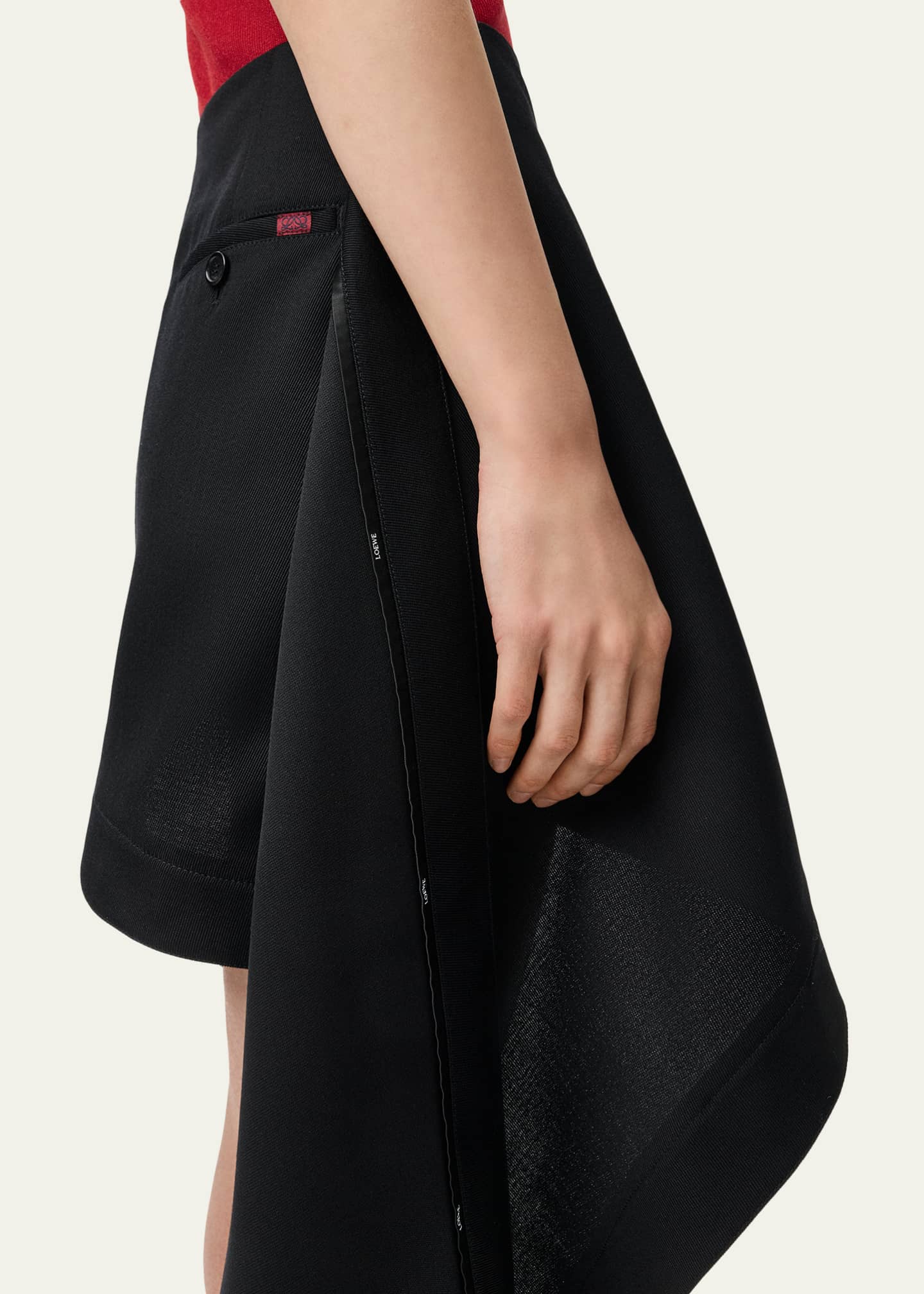 Loewe Asymmetric Drape Mini Skirt - Bergdorf Goodman
