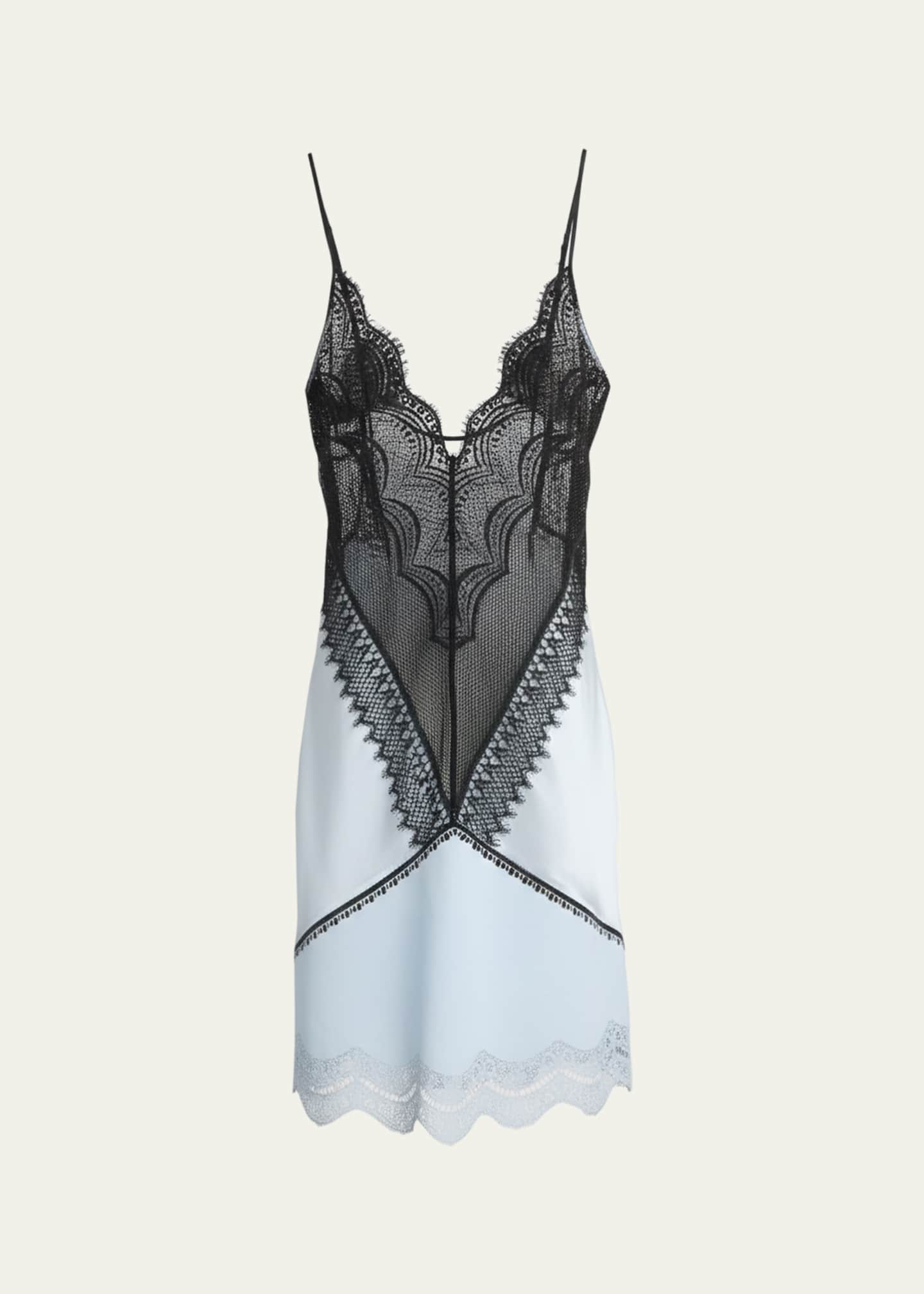 Tom Ford Backless Lace & Leather Mesh Mini Dress, Blue, Women's, 42, Cocktail & Party Wedding Guest Dresses Mini Dresses