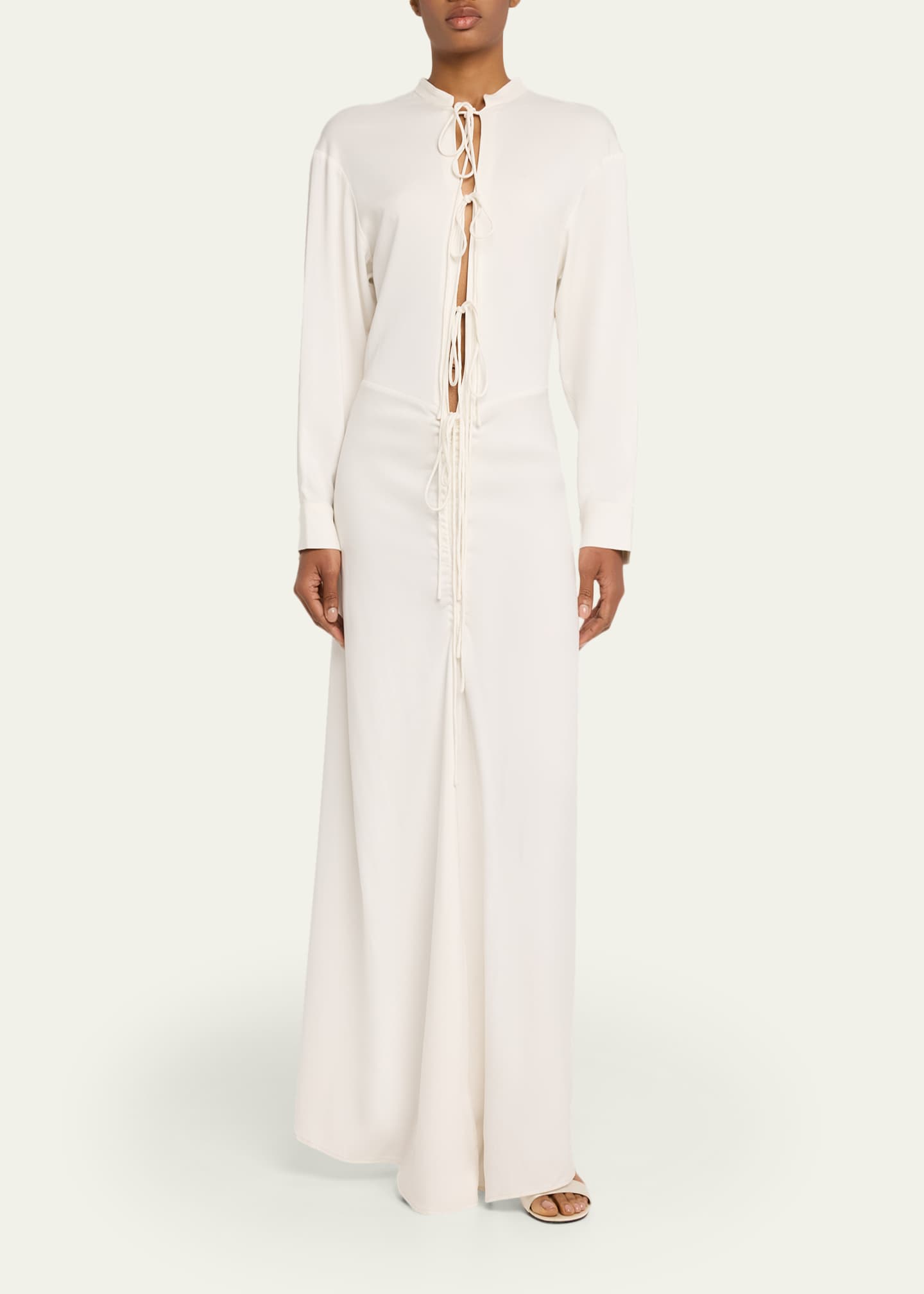 Christopher Esber Bertoia Long-Sleeve Lace-Front Dress - Bergdorf Goodman