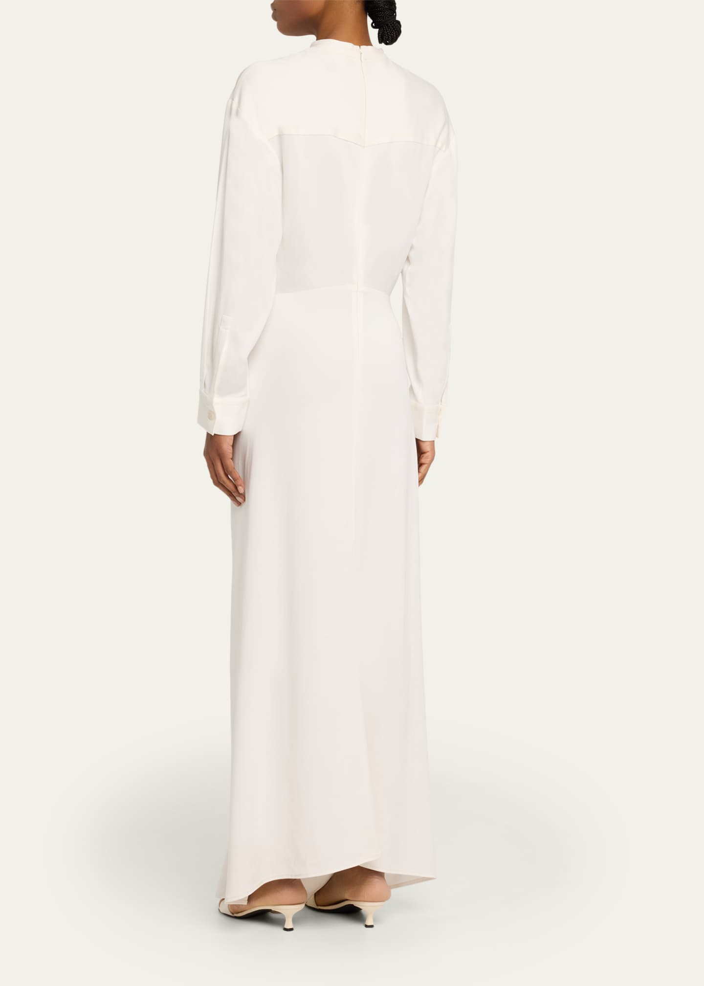 Christopher Esber Bertoia Long-Sleeve Lace-Front Dress - Bergdorf Goodman