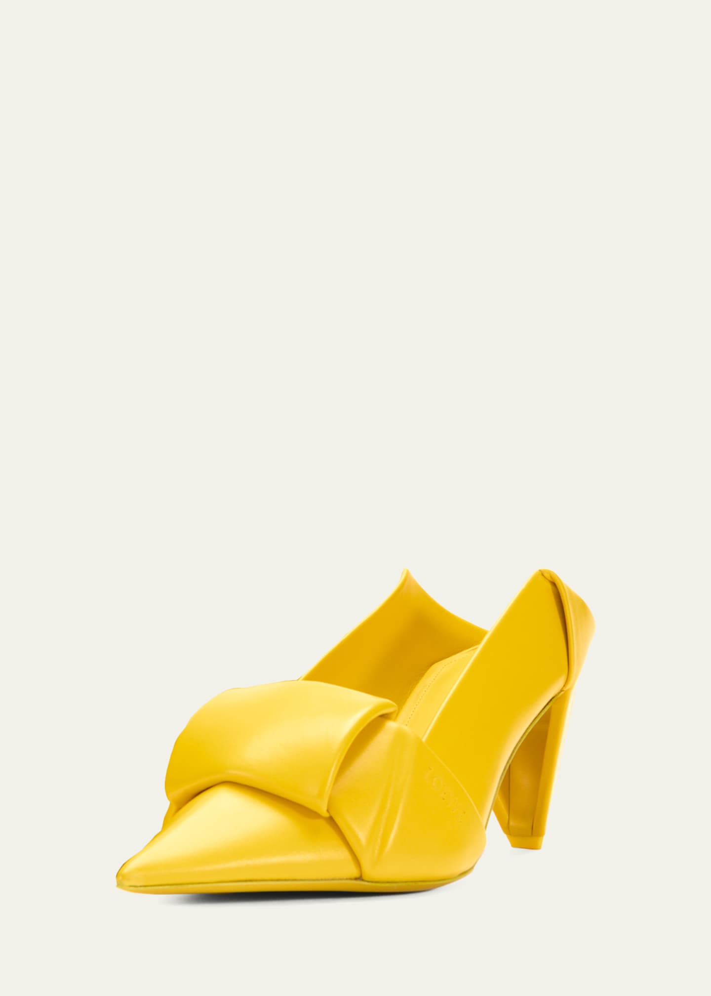 8*9様 LOEWE トイパンプスイエロー ハイヒール Loewe 70mm Origami Folded Leather Mule Pumps - Bergdorf Goodman