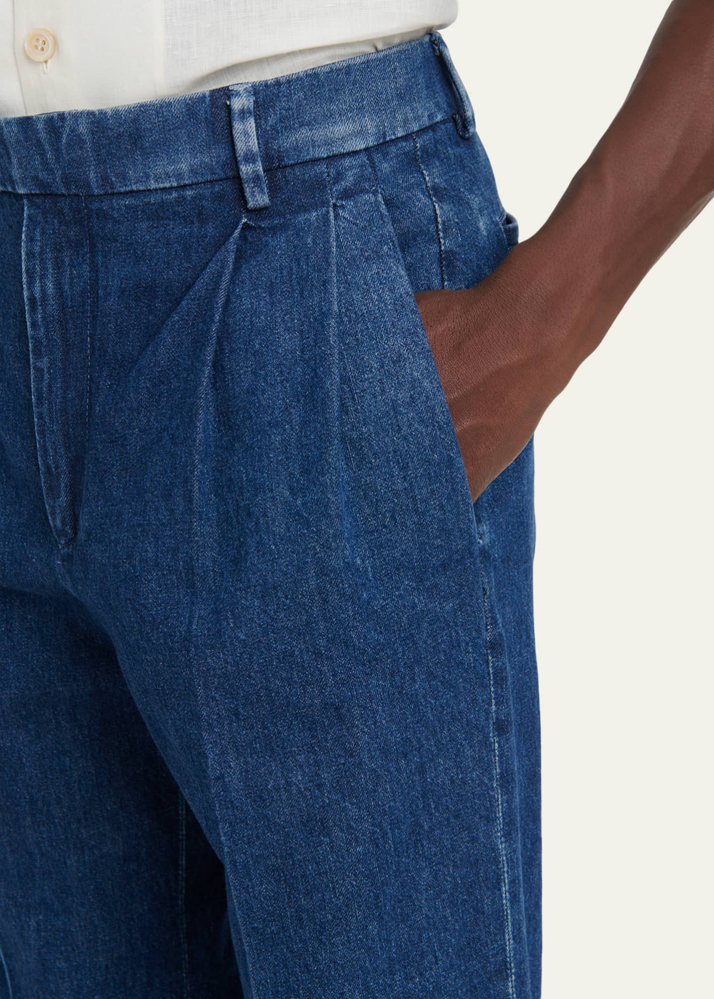 valentino jeans デニムカバーオール Mサイズ Valentino Garavani Men's Tailored Wide-Leg Denim Jeans - Bergdorf