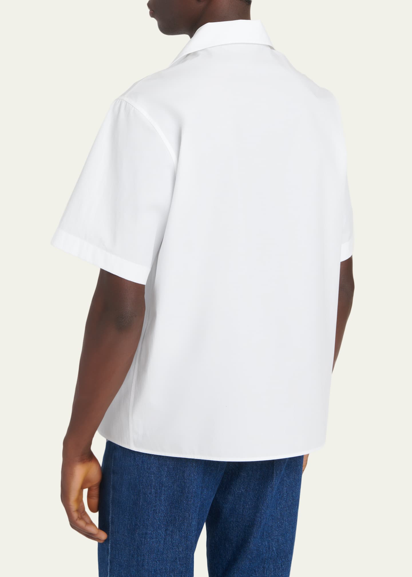 Valentino Garavani Men's Cotton Poplin Camp Shirt - Bergdorf Goodman