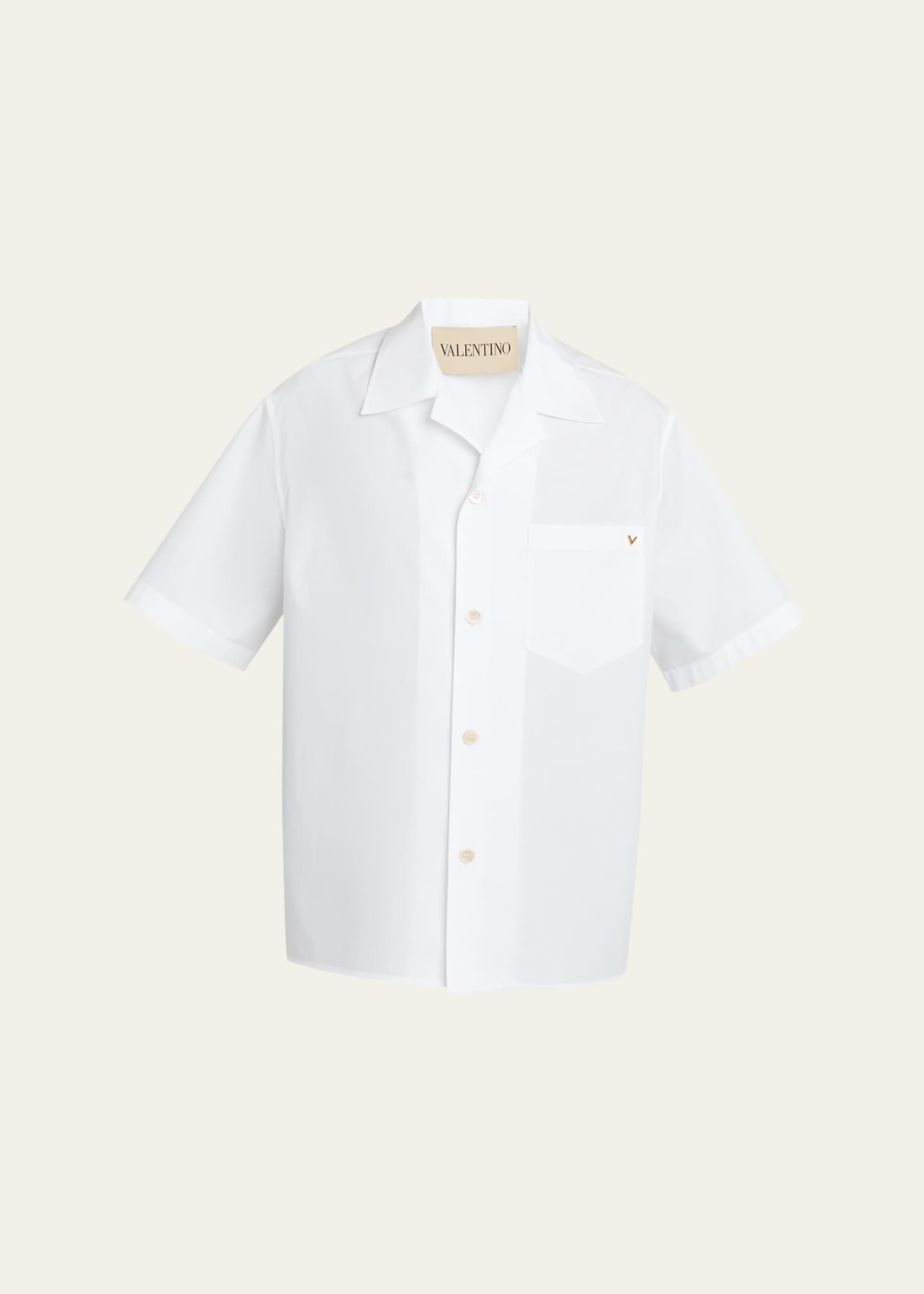 トップス VALENTINO Cotton Poplin Vacation Shirt Valentino Garavani Men's Cotton Poplin Camp Shirt - Bergdorf Goodman