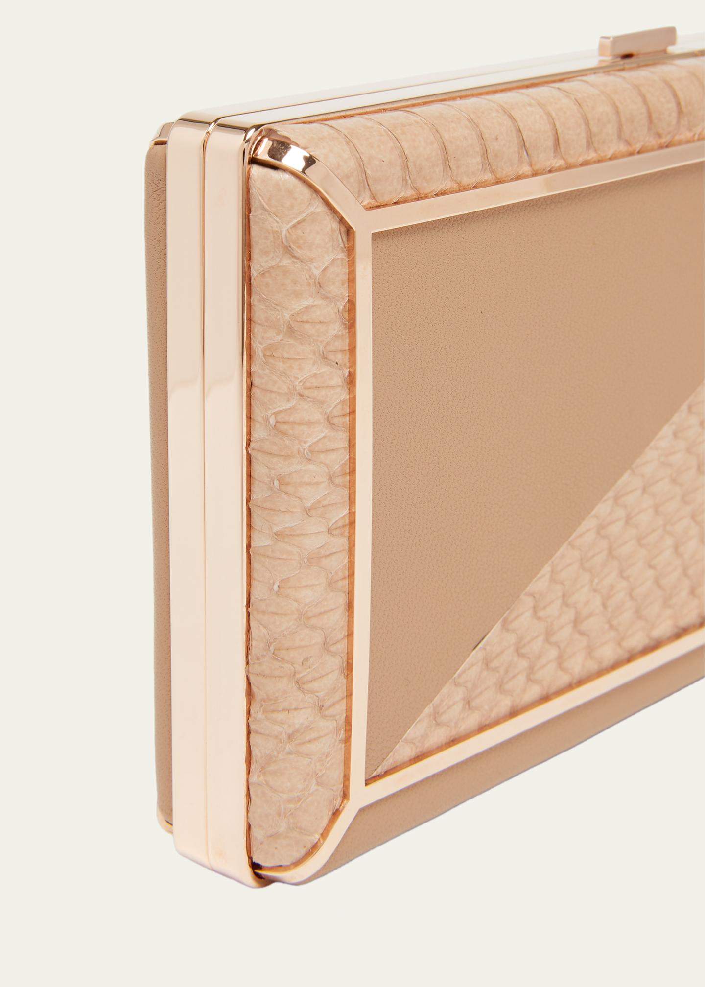 Gabriela Hearst Callas Leather & Snakeskin Clutch Bag - Bergdorf