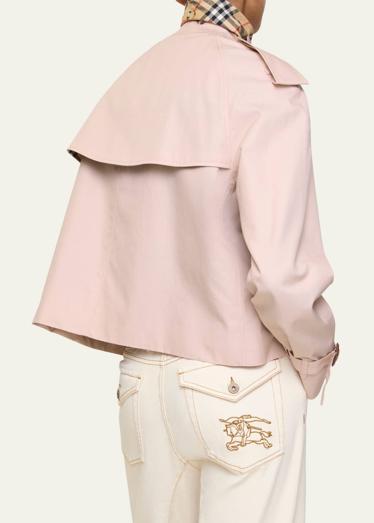 Burberry Haltye Cropped Gabardine Trench Jacket - Bergdorf Goodman