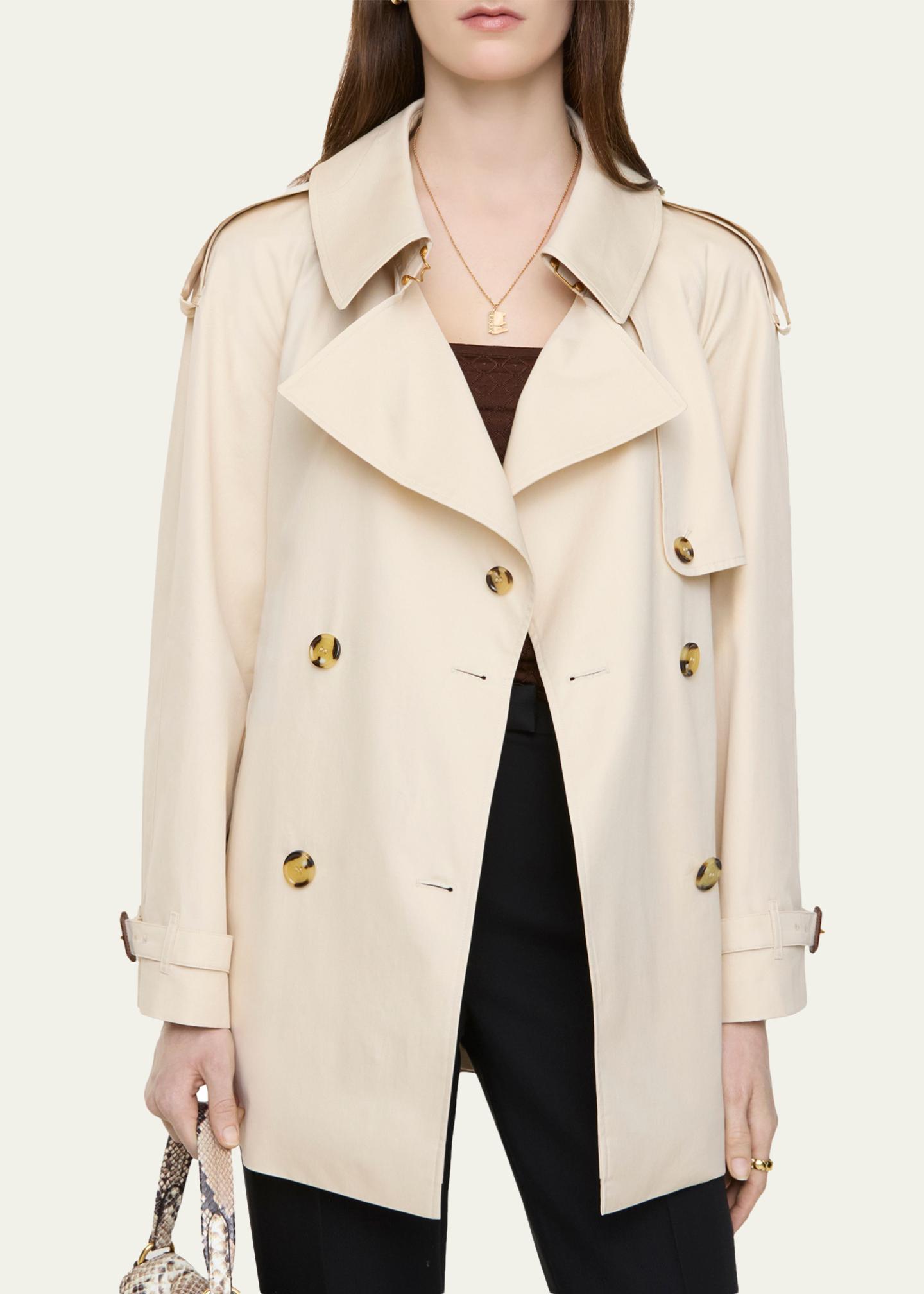 Burberry Fitzrovia Tropical Gabardine Short Trench Coat - Bergdorf