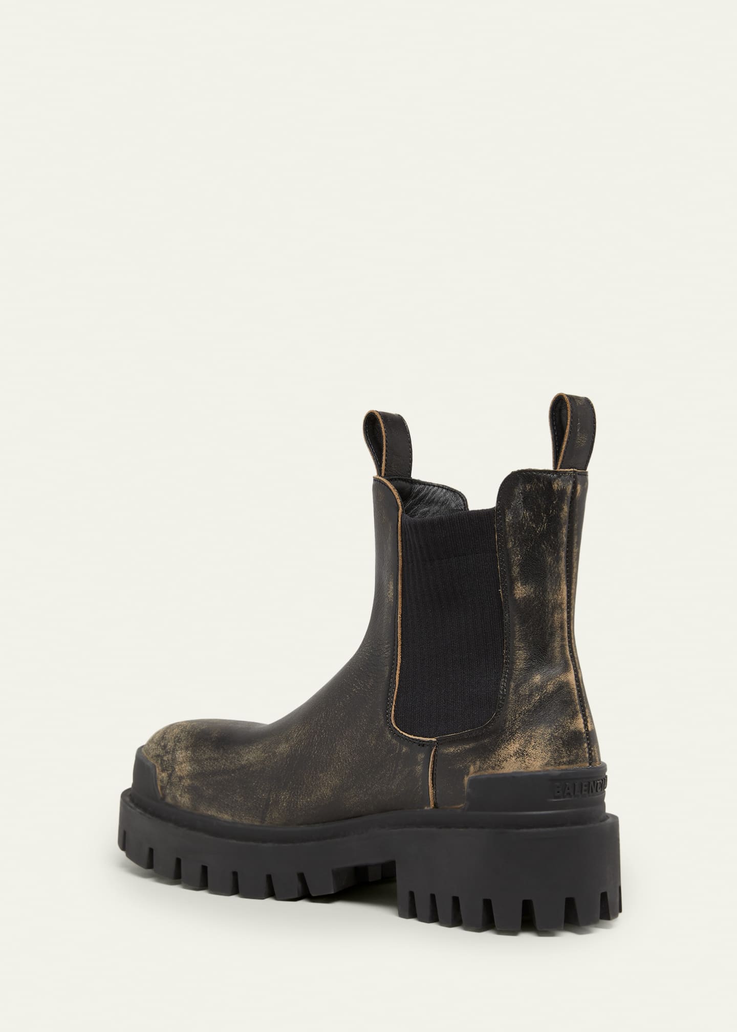 Balenciaga Men's Strike Worn-Out Leather Chelsea Boots - Bergdorf
