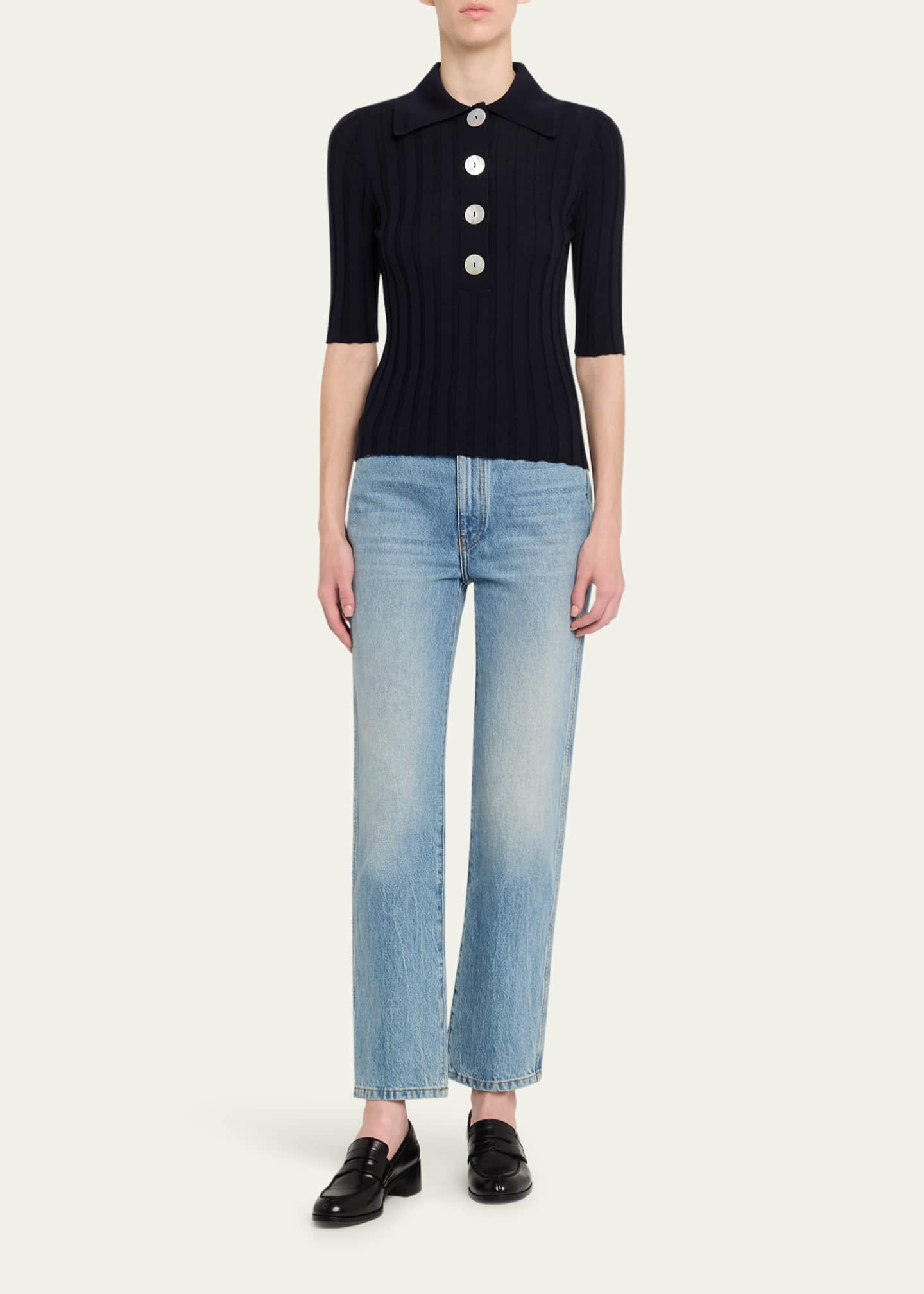 NACKIYE Sugarman Short Sleeve Knit Polo - Bergdorf Goodman
