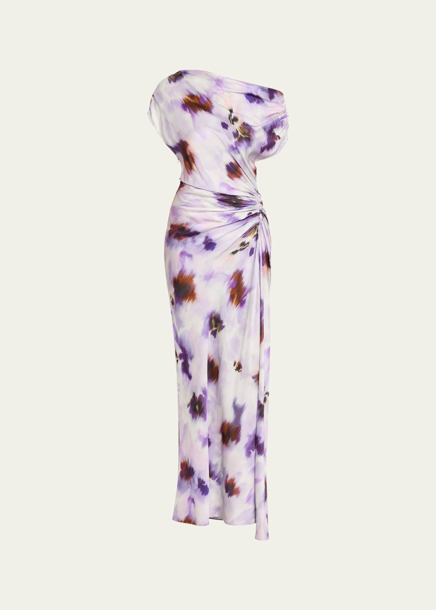A.L.C. Poppy One-Shoulder Satin Midi Dress