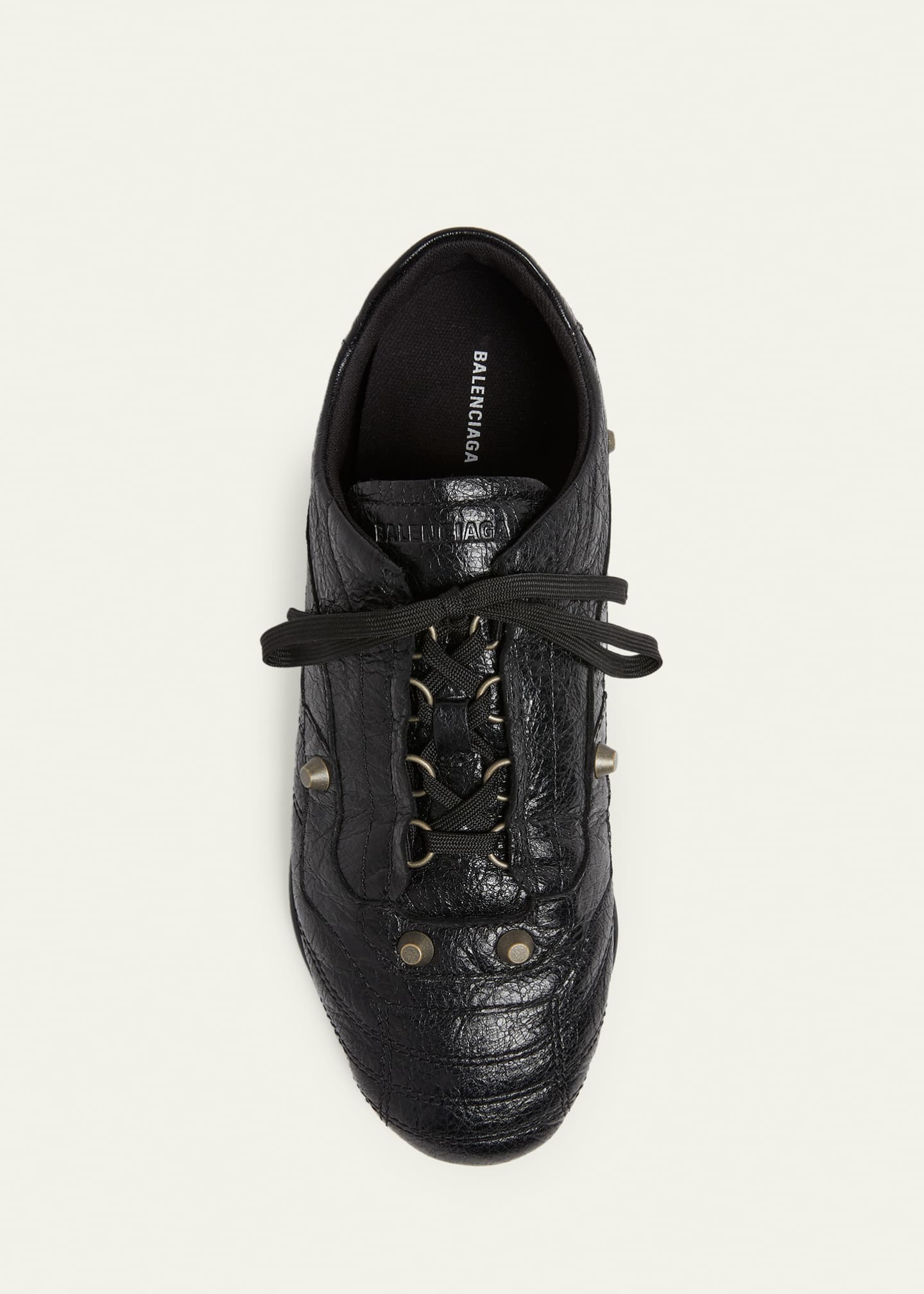 Balenciaga Men's Zen Slim Studded Leather Low-Top Sneakers
