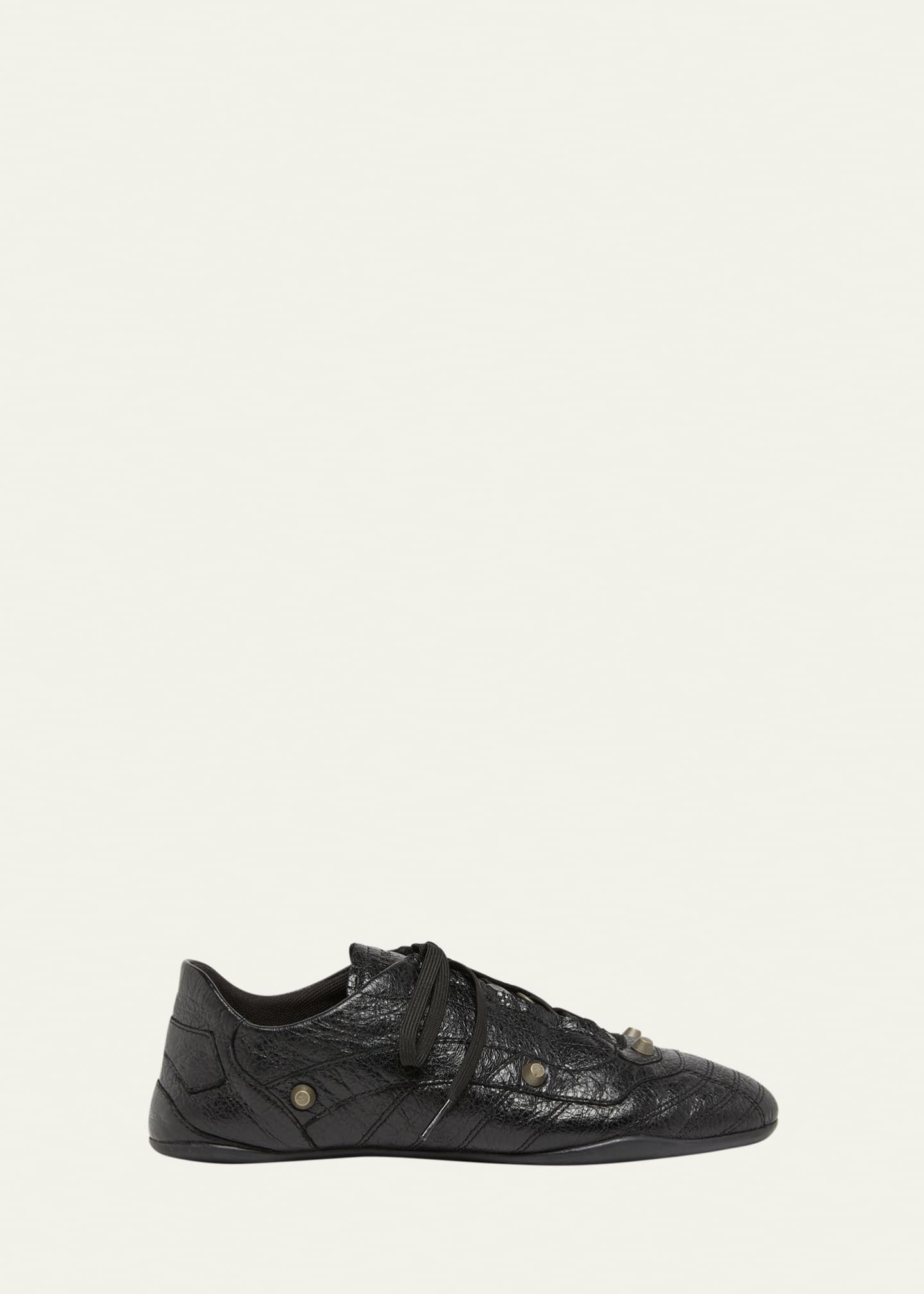 Balenciaga Men's Zen Slim Studded Leather Low-Top Sneakers