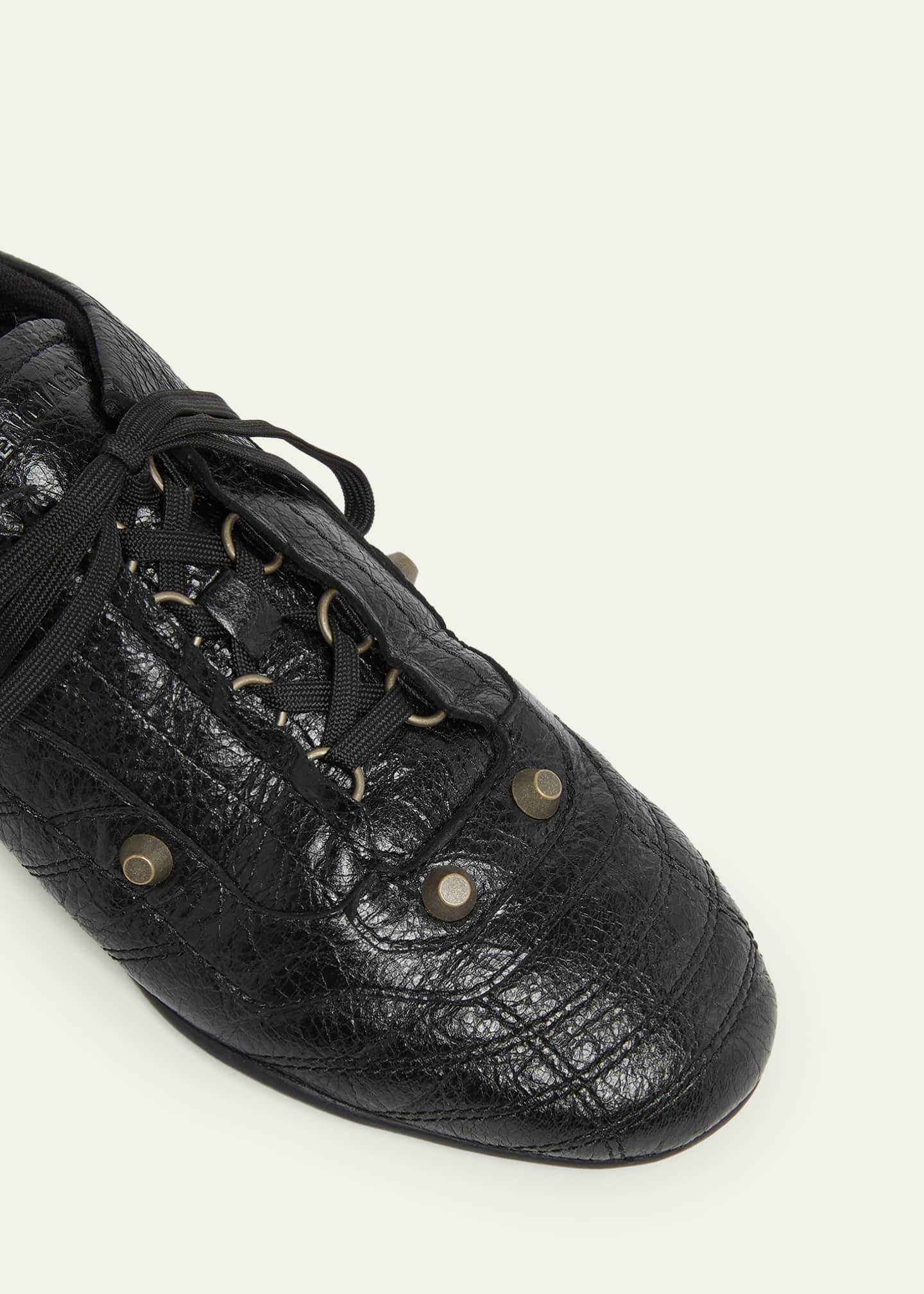 Balenciaga Men's Zen Slim Studded Leather Low-Top Sneakers
