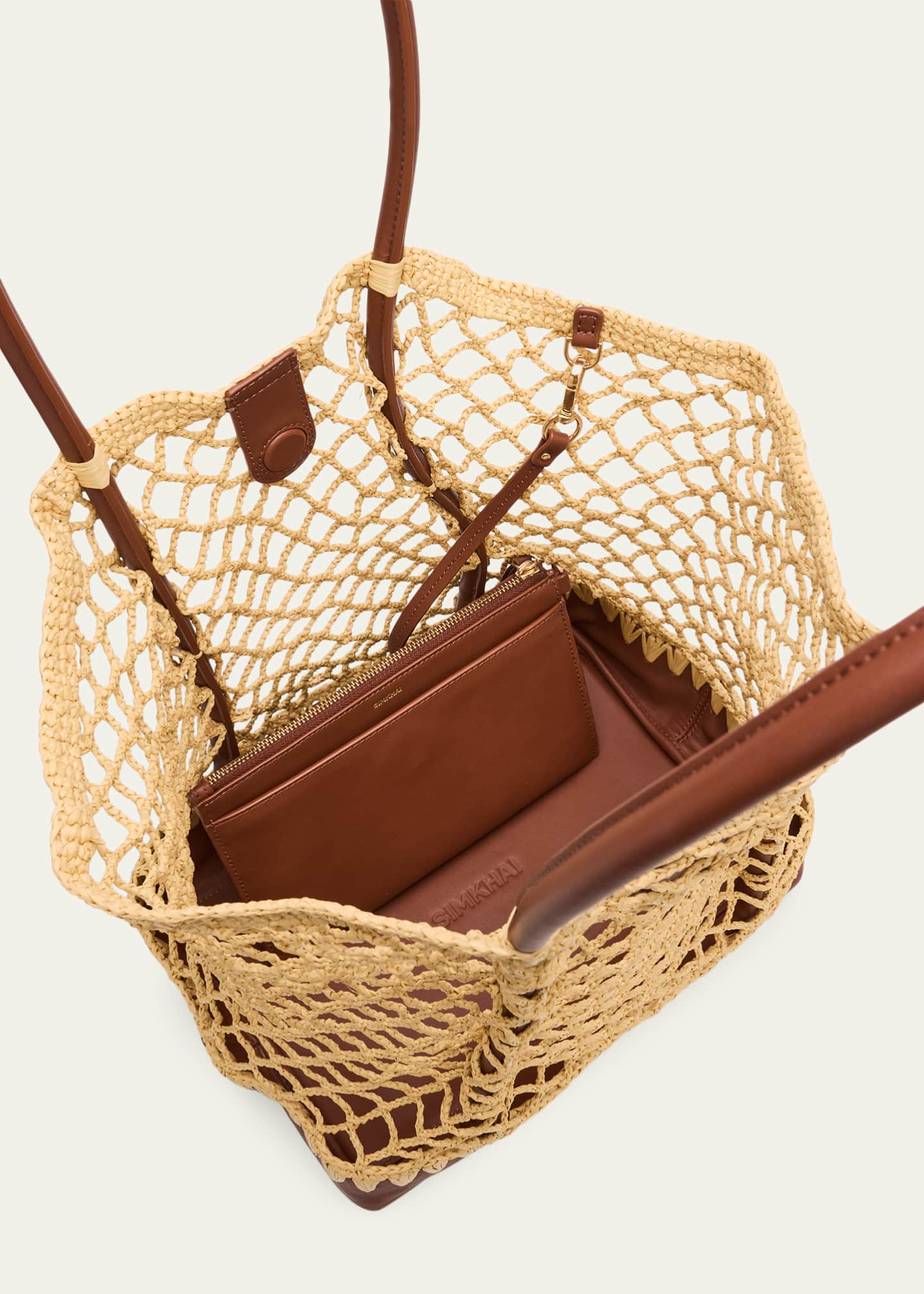 SIMKHAI Caspian Open-Work Raffia Tote Bag - Bergdorf Goodman