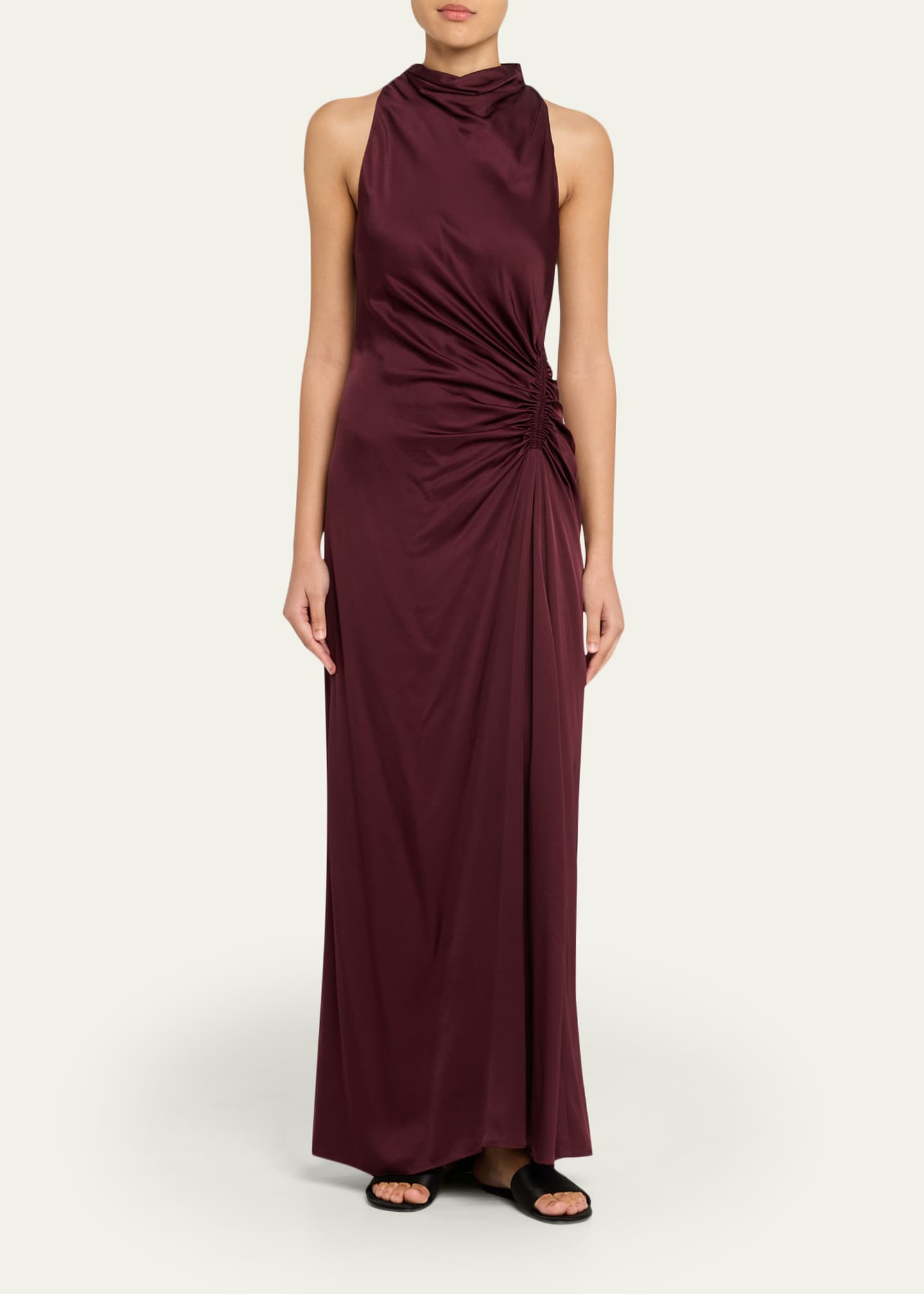 alc inez satin dress A.L.C. Inez Satin Gown in Dark Sapphire, Size 00