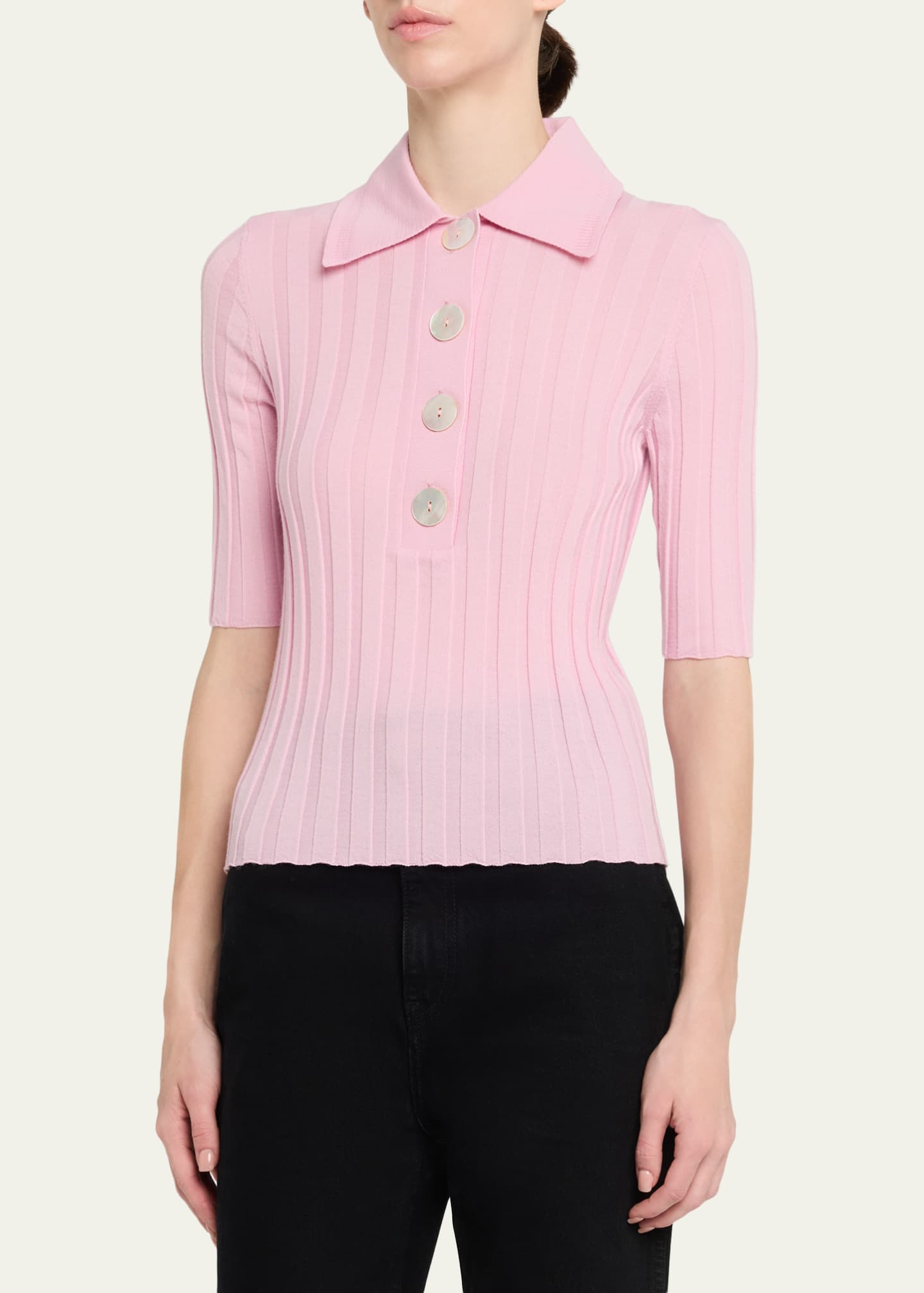 NACKIYE Sugarman Short Sleeve Knit Polo - Bergdorf Goodman