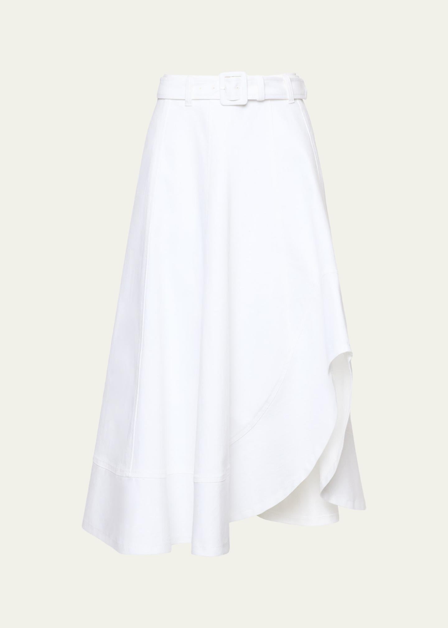 Cinq a Sept Zelda Asymmetric Denim Skirt - Bergdorf Goodman