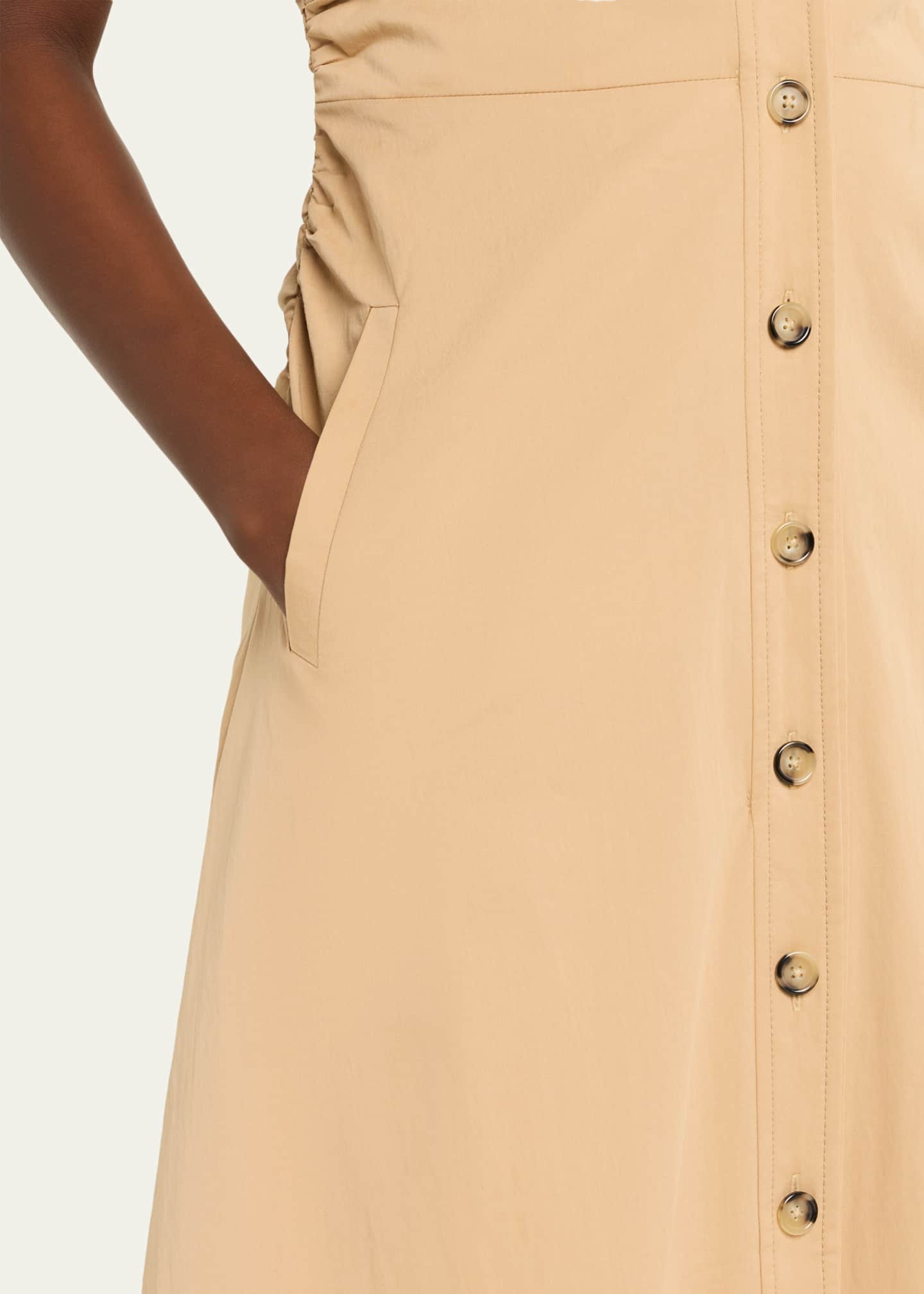Veronica Beard Orla Midi Shirtdress | Khaki | Size 0